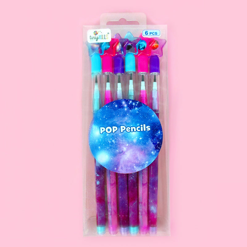 Galaxy Stackable Point Pencils - Set Of 6