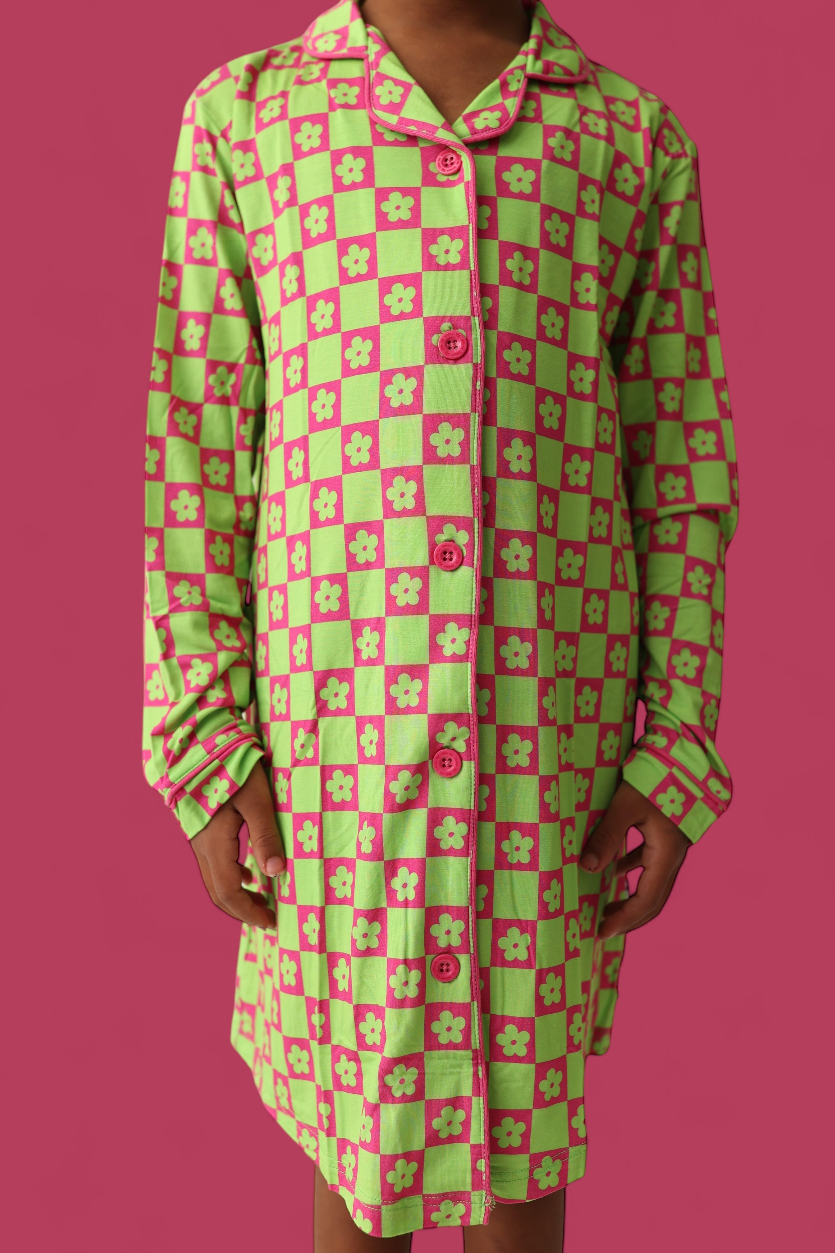 Wild Daisy Checkers Girl's Dream Gown