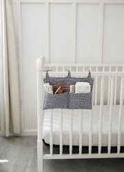 Black White Houndstooth Crib Organizer