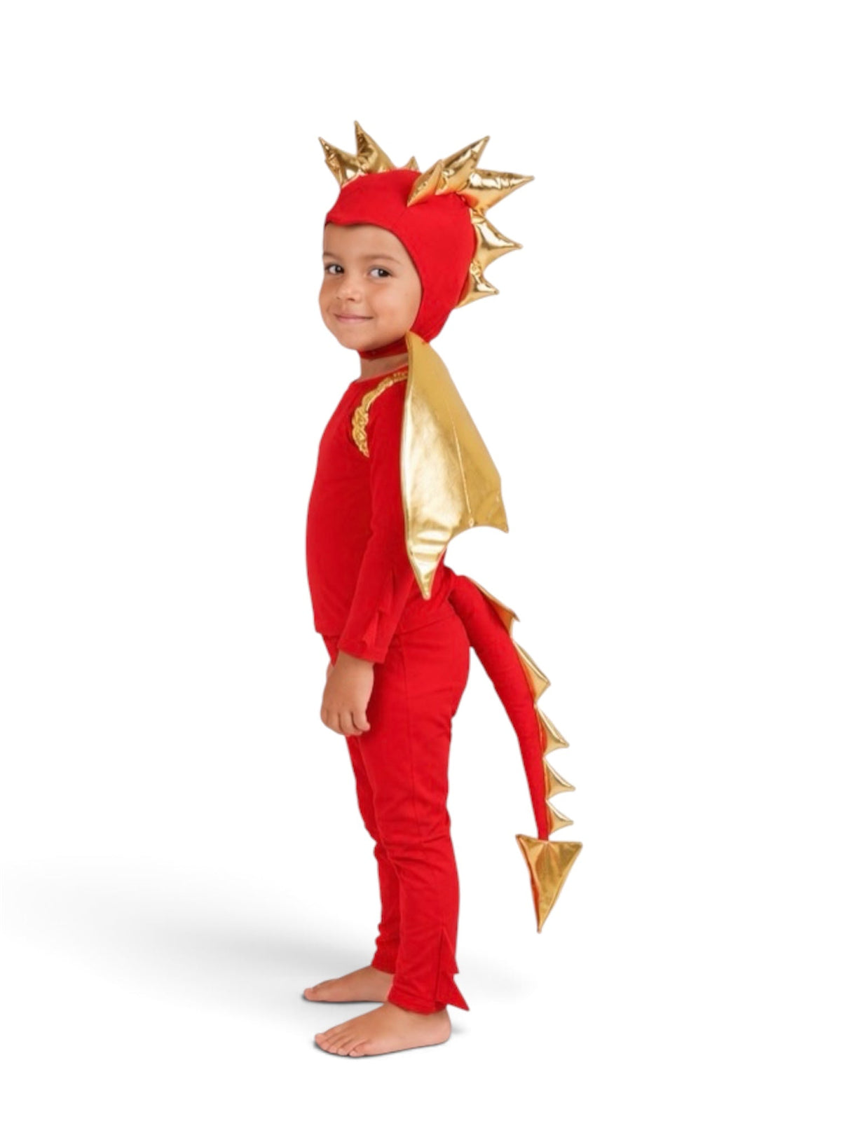 Sunfire Red Dragon With Gold Wings