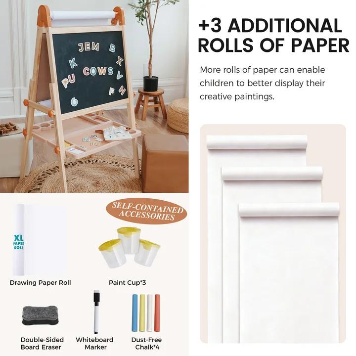 ® Caramel Magnitales Easel & Paper Roll Set