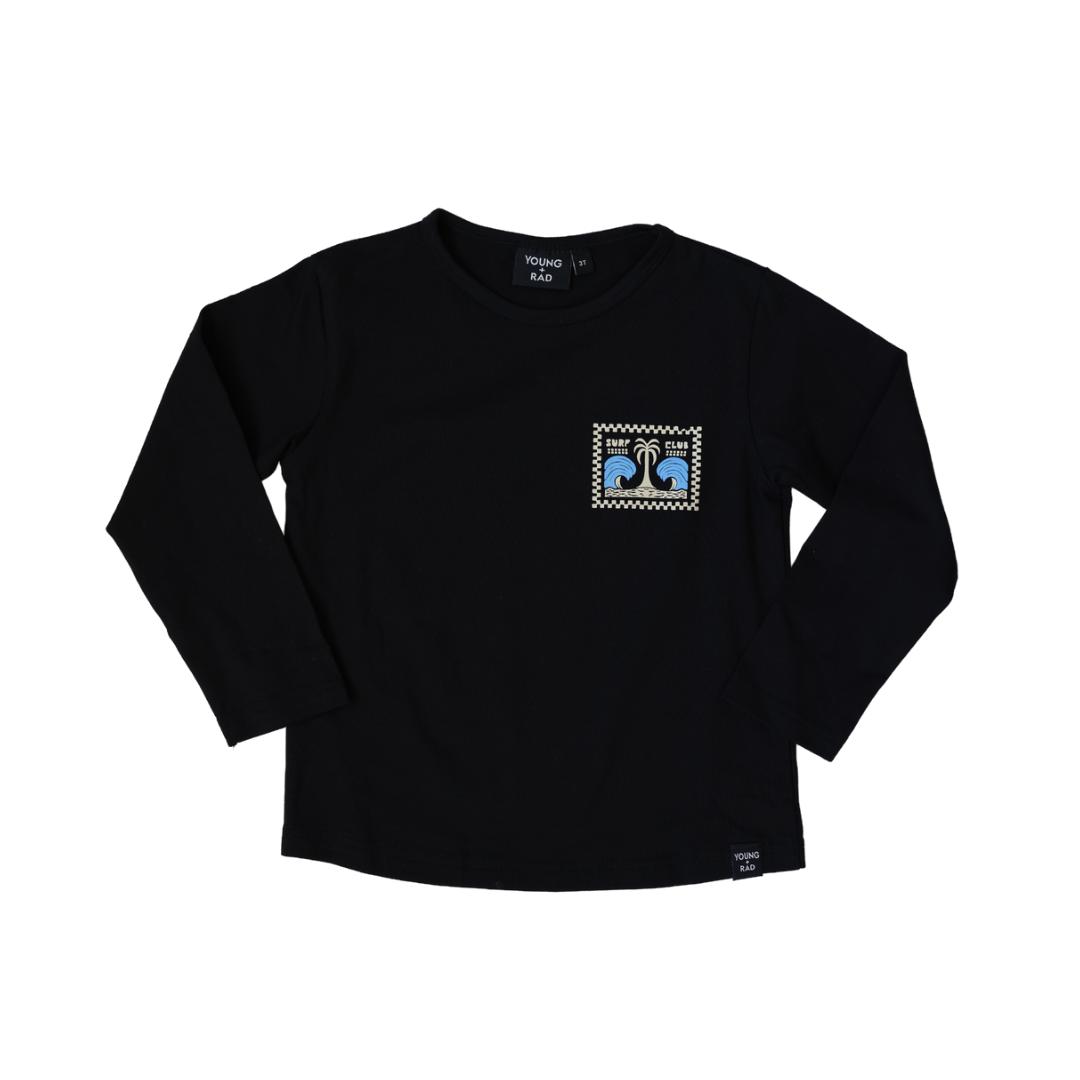 Palm Surf Club Long Sleeve - Black