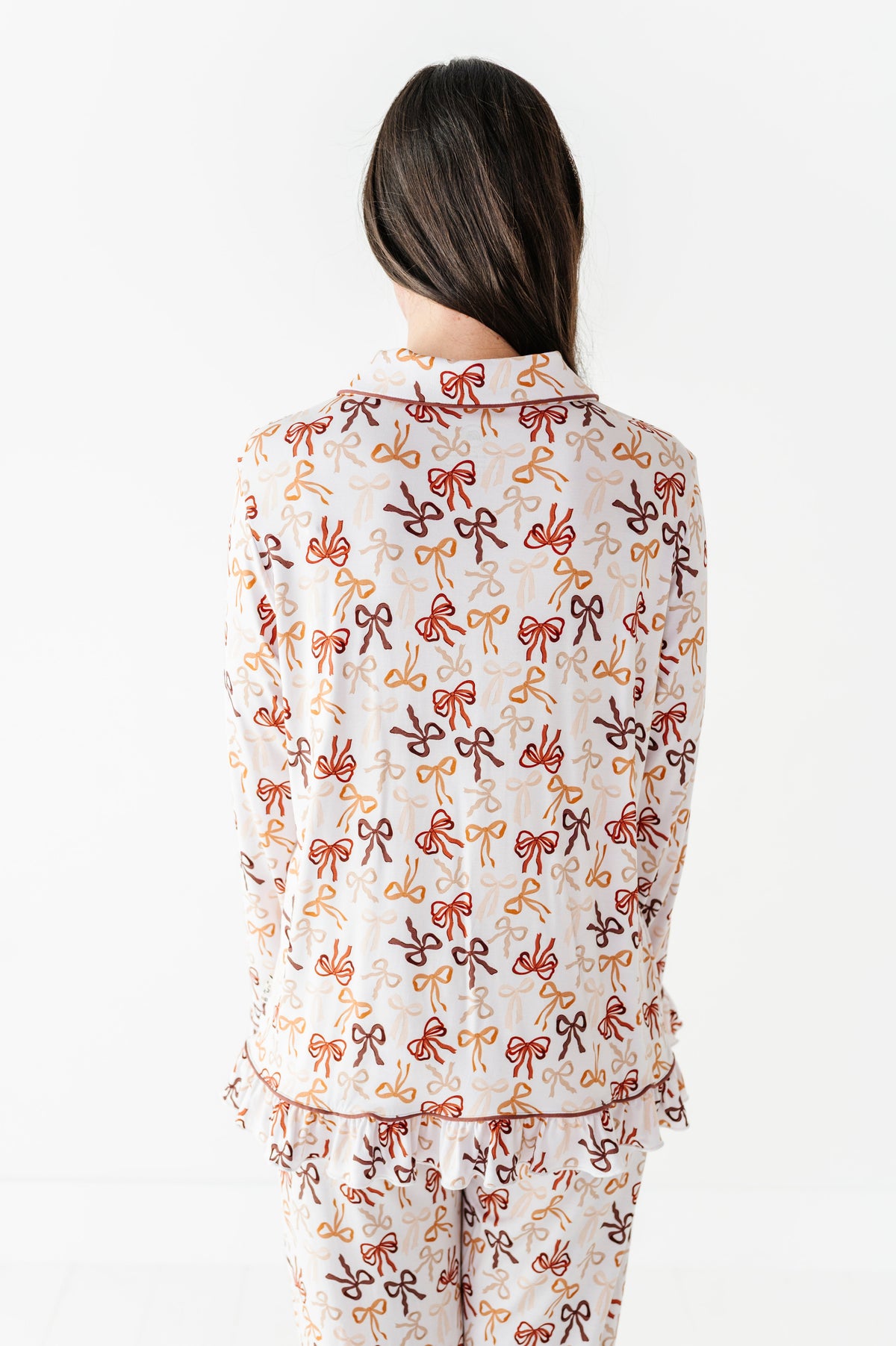 Autumn Ribbons Ruffle Adult Button Up Set (est Ship Time 2-3 Weeks)