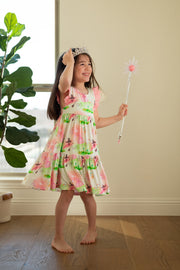Popular Ruffle Lace Sleeve Tiered Twirl