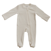 Cream Pointelle Cotton Zipper
