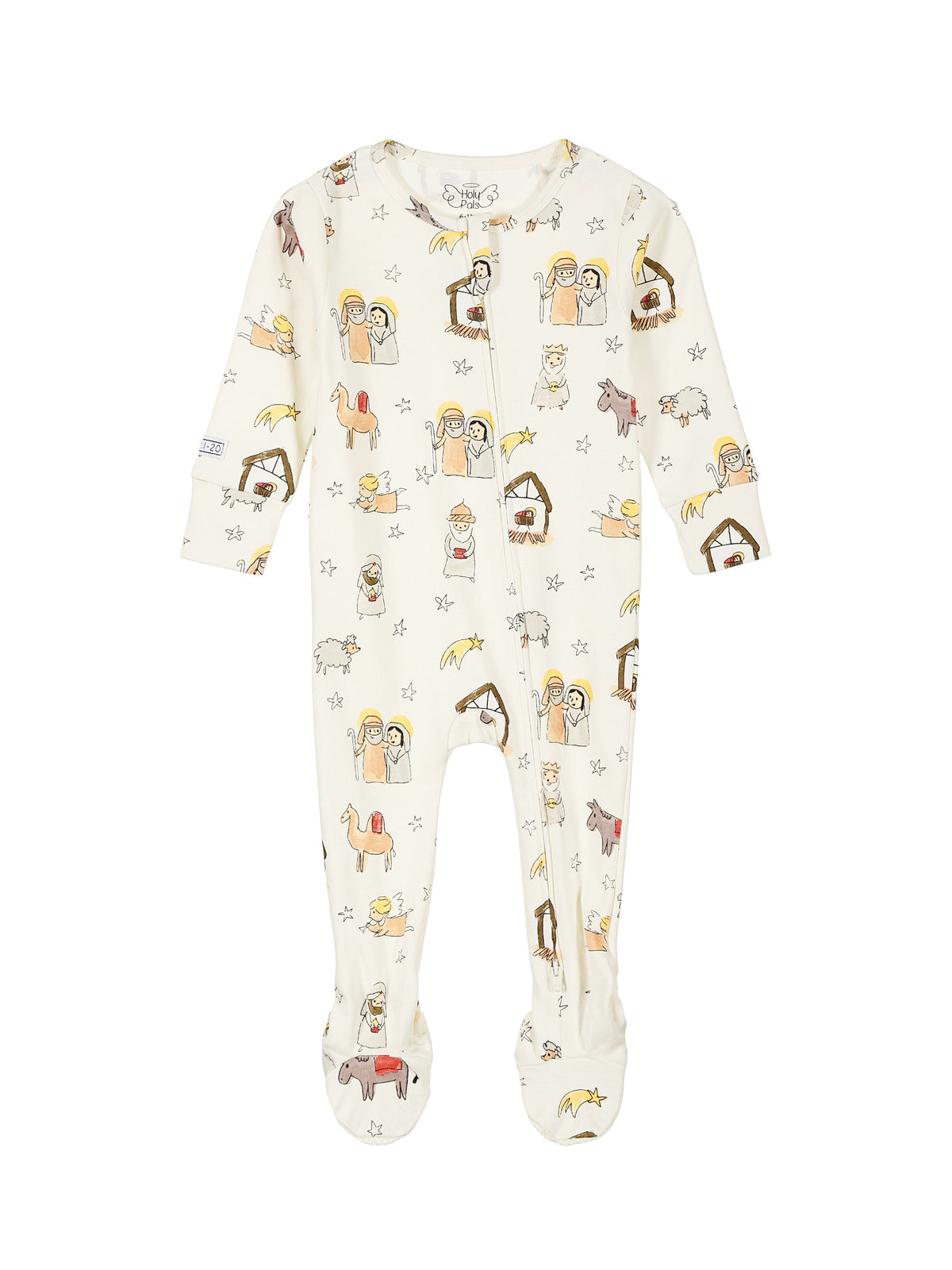 Away In A Manger Pj Footed Onesie Cotton