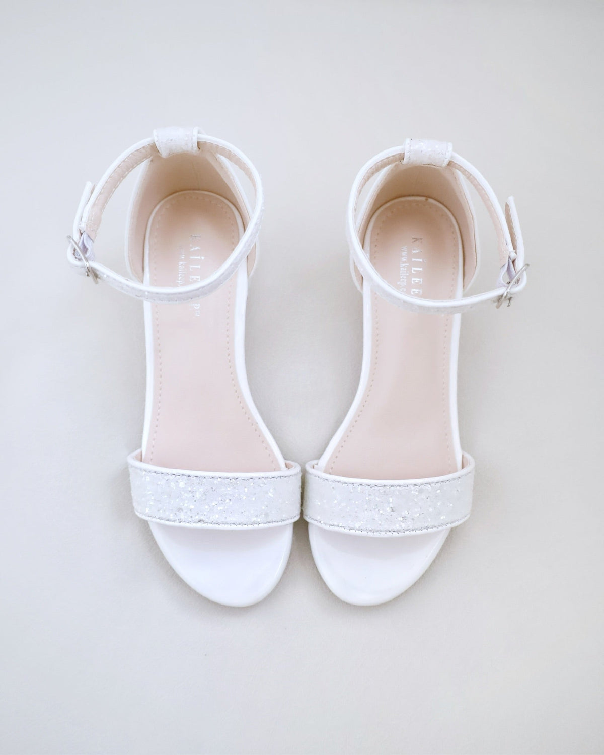Rock Glitter Low Block Heel Girls Sandals