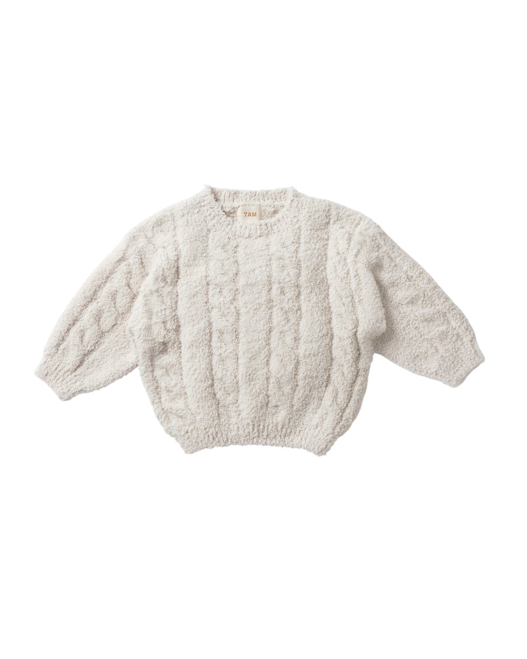 Boxy Cable Sweater - Fuzzy