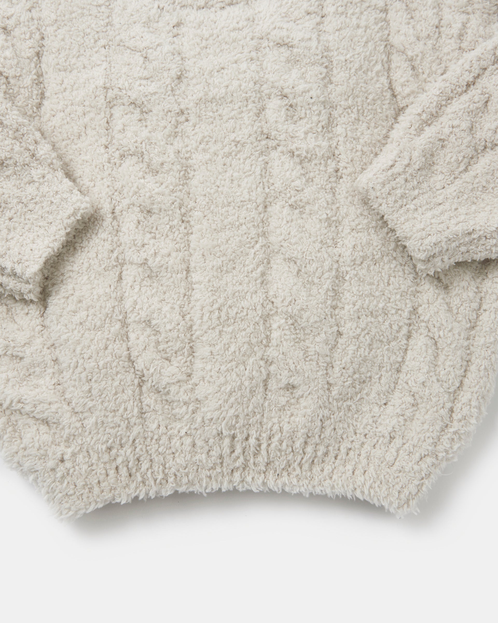 Boxy Cable Sweater - Fuzzy