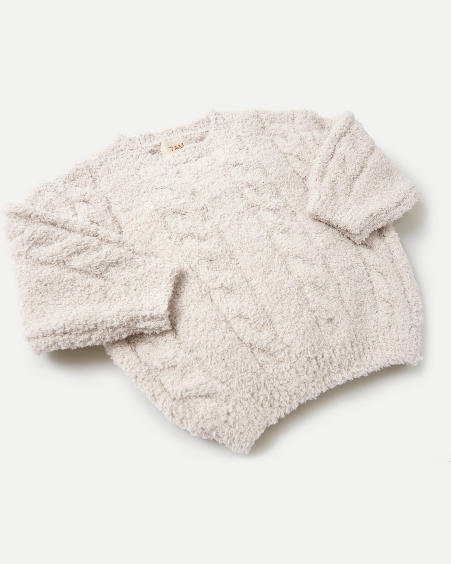 Boxy Cable Sweater - Fuzzy