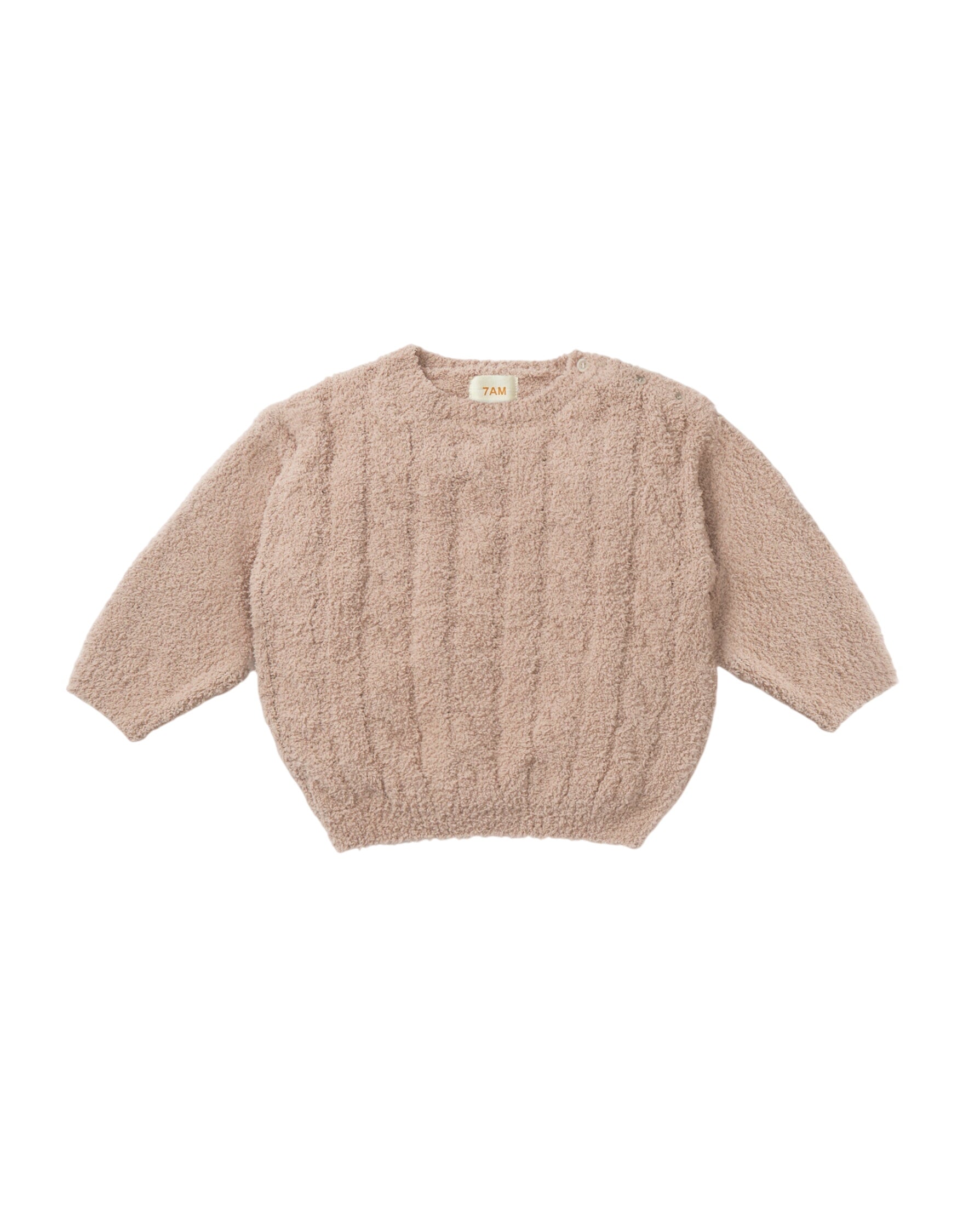 Boxy Cable Sweater - Fuzzy