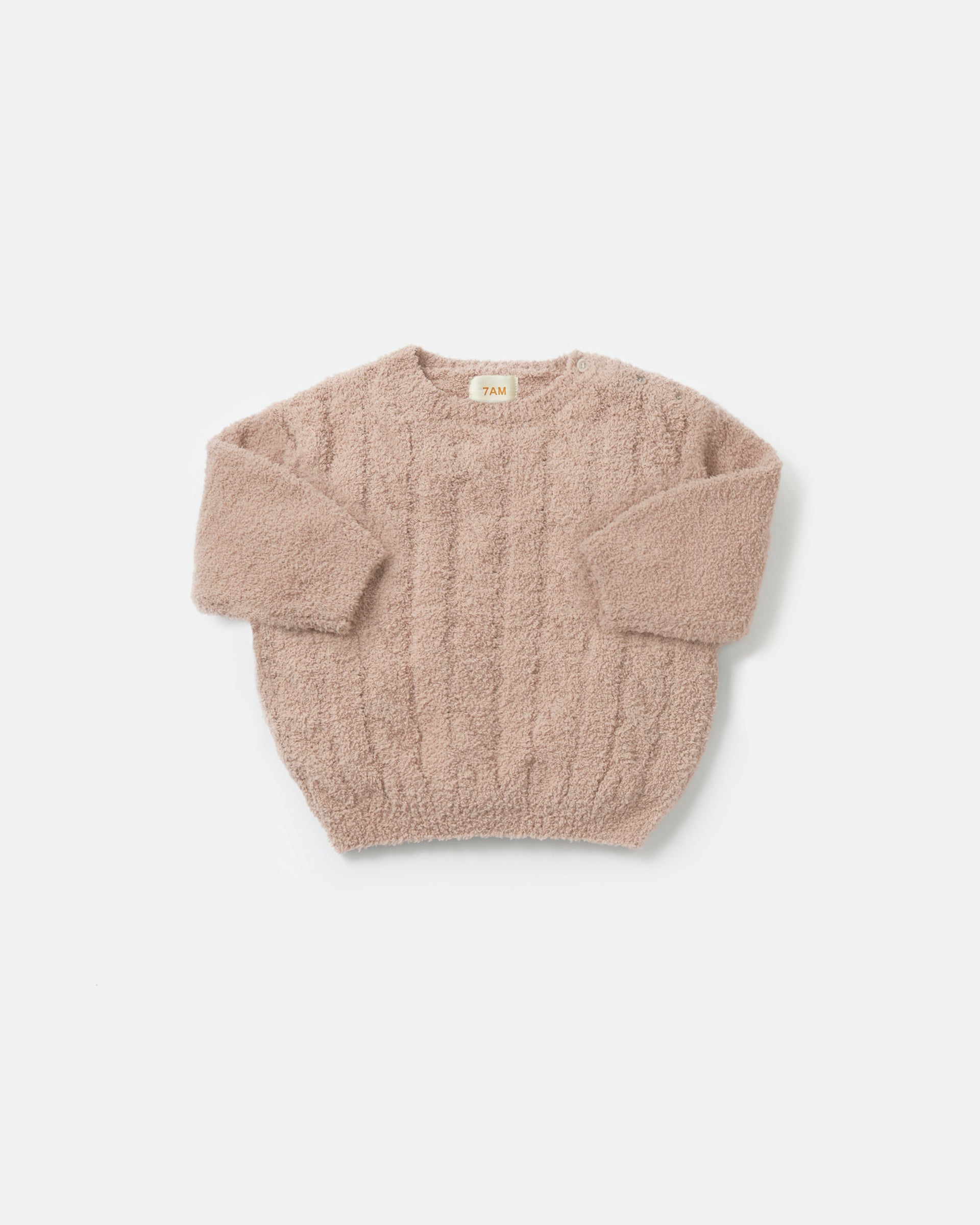 Boxy Cable Sweater - Fuzzy