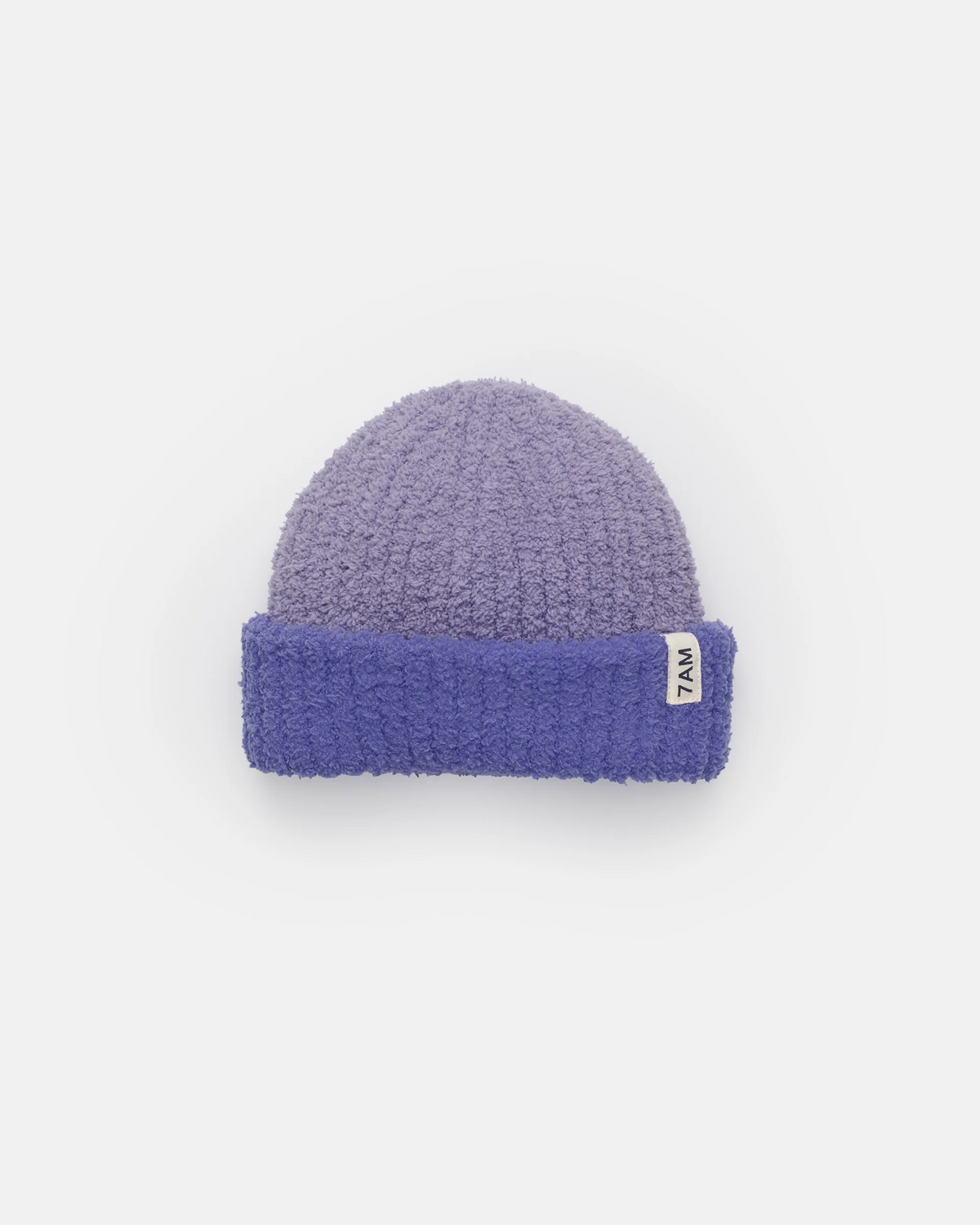 2-tone Ribbed Beanie - Fuzzy