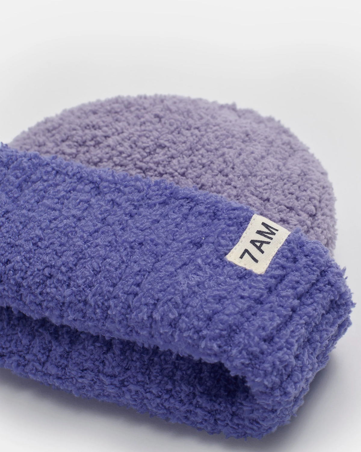 2-tone Ribbed Beanie - Fuzzy