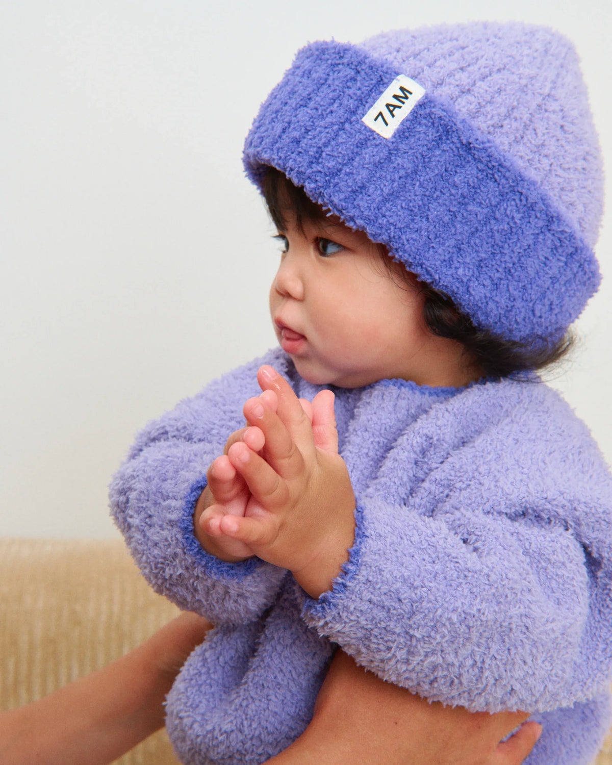 2-tone Ribbed Beanie - Fuzzy
