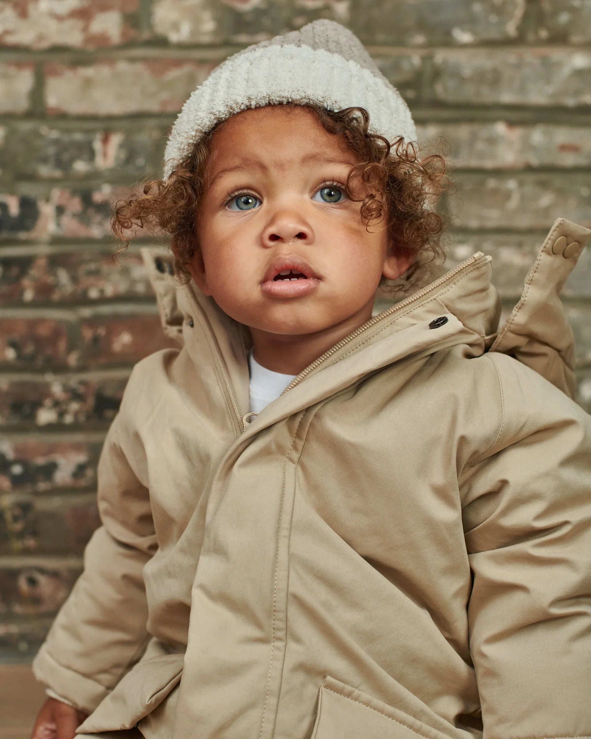 2-tone Ribbed Beanie - Fuzzy
