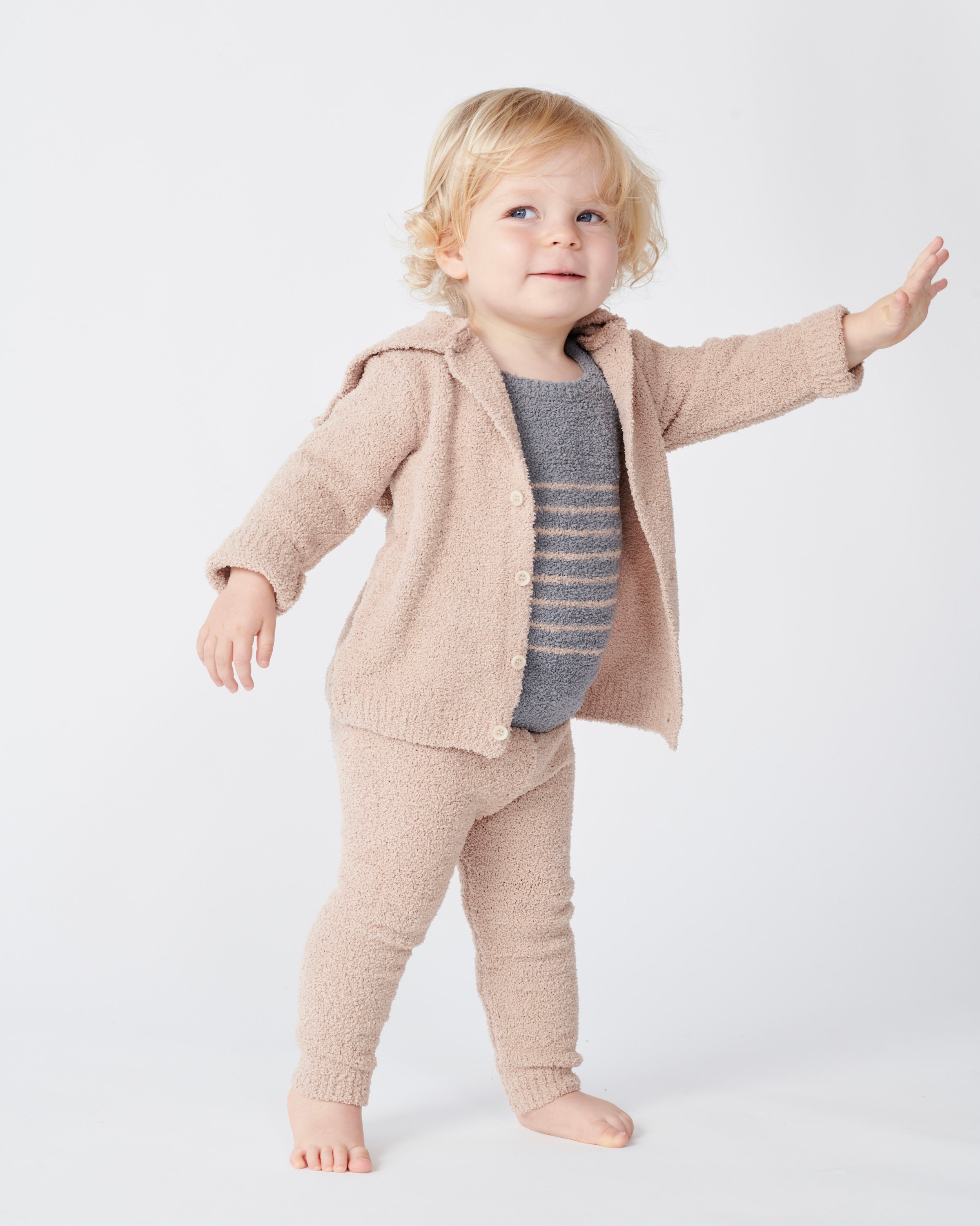 7AM Enfant Hooded Cardigan - Fuzzy