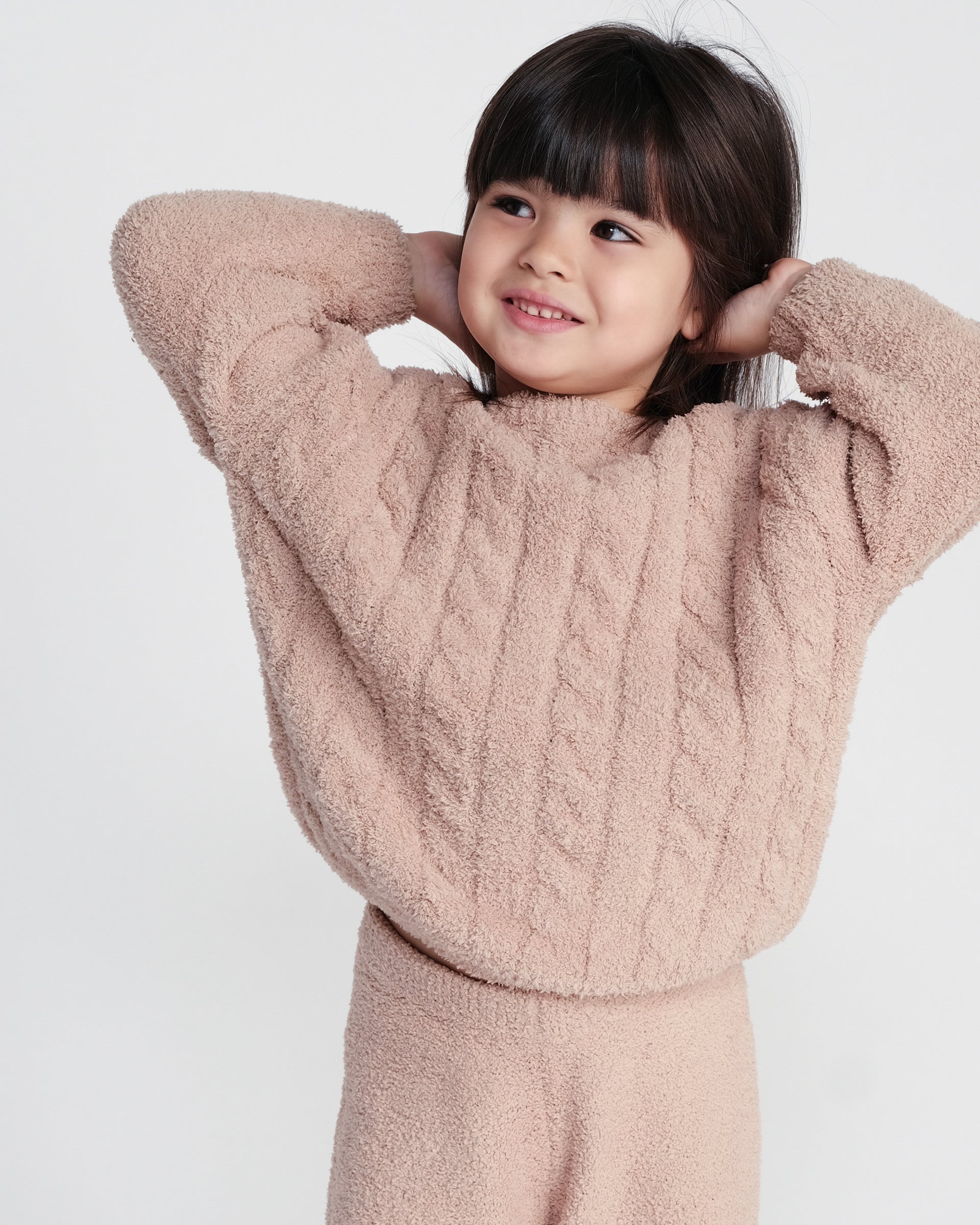 Boxy Cable Sweater - Fuzzy