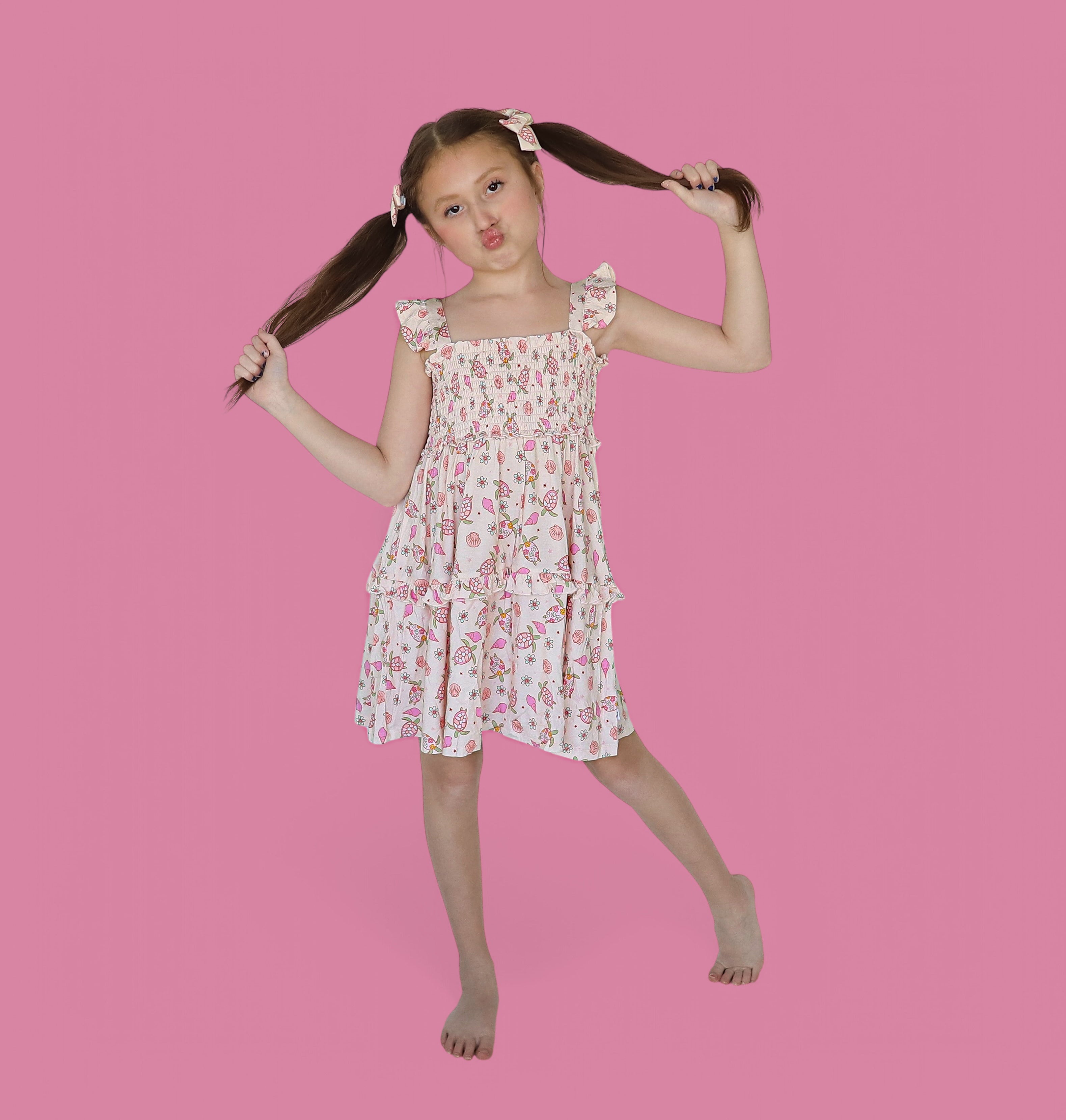 Exclusive Love Your Shell Dream Smocked Babydoll Dress