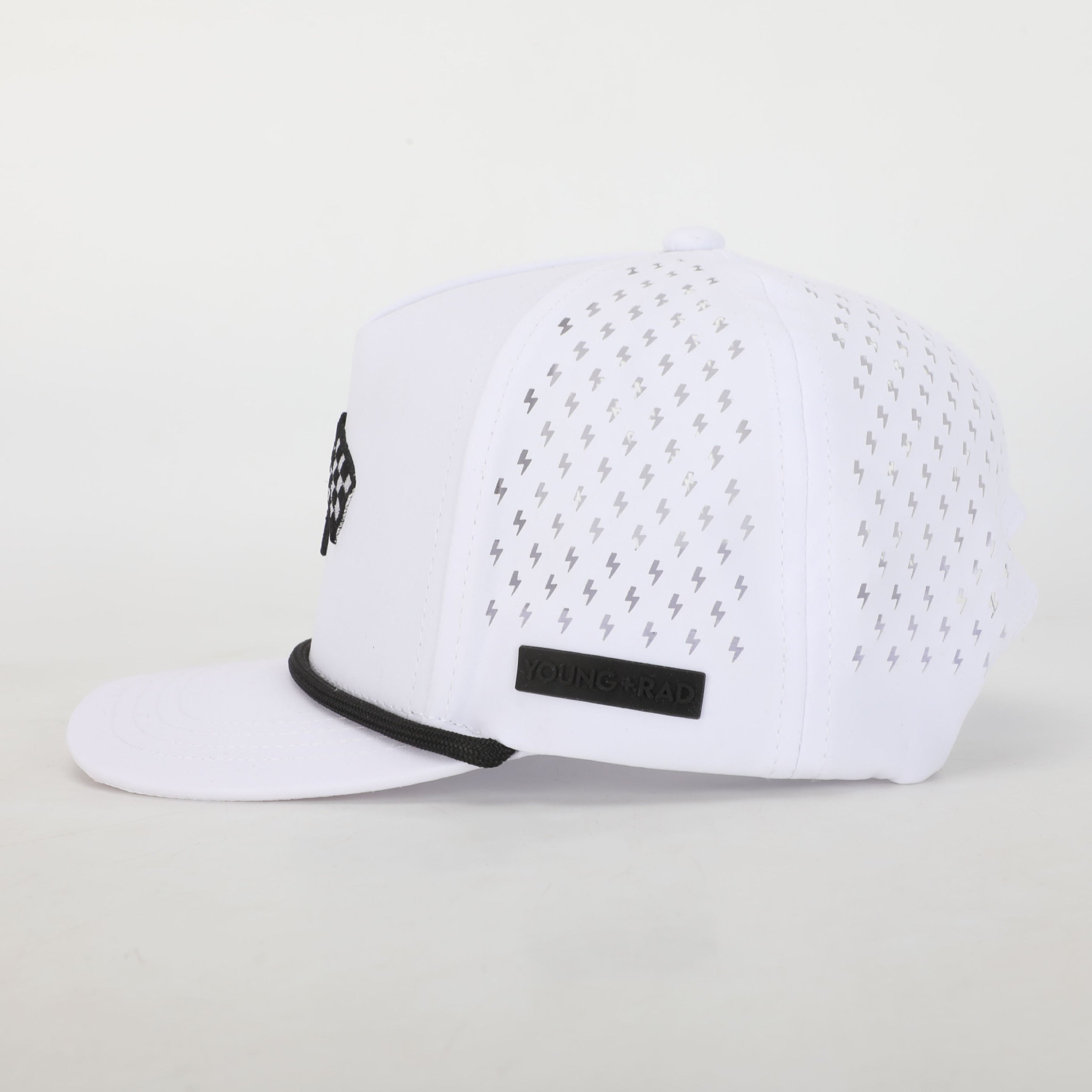 Finish Line White Adventure Snapback // Water-resistant