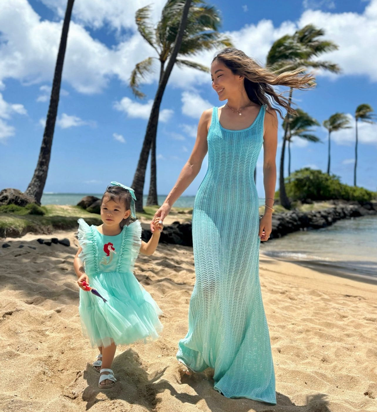 Little Mermaid Teal Dress