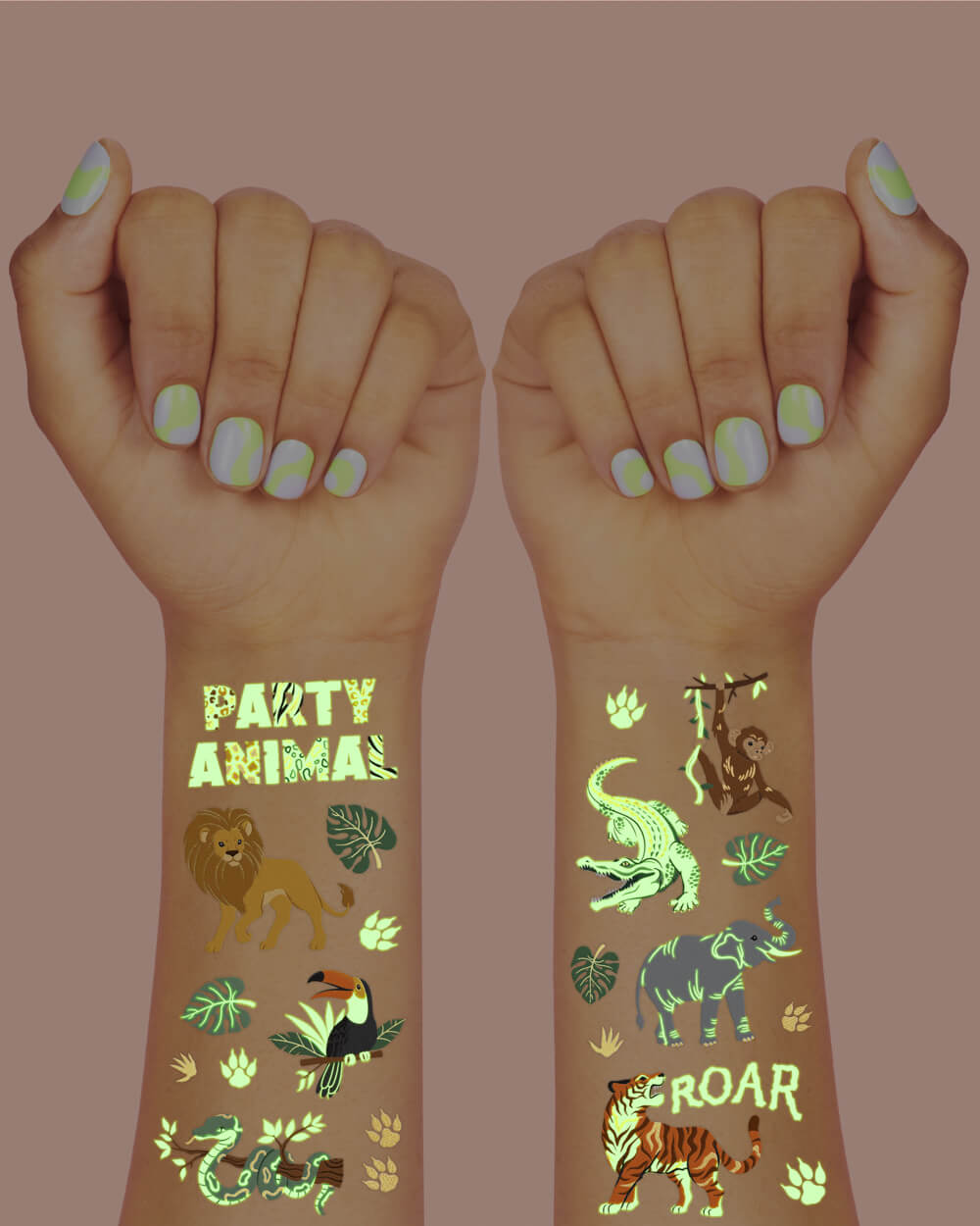 Go Wild Glo Tats - 52 Temporary Tattoos