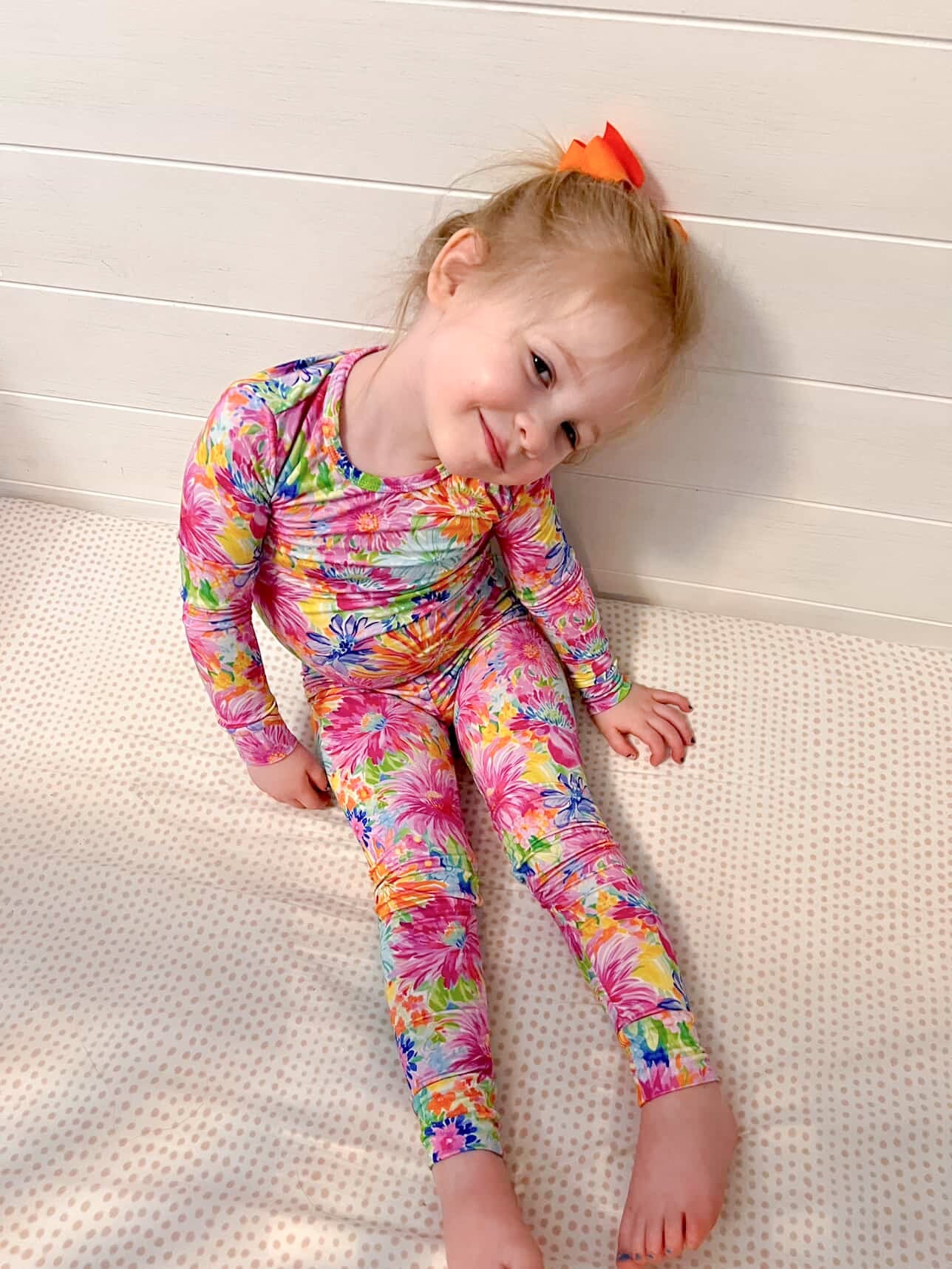 Neon Floral Bamboo Toddler 2 Piece Set
