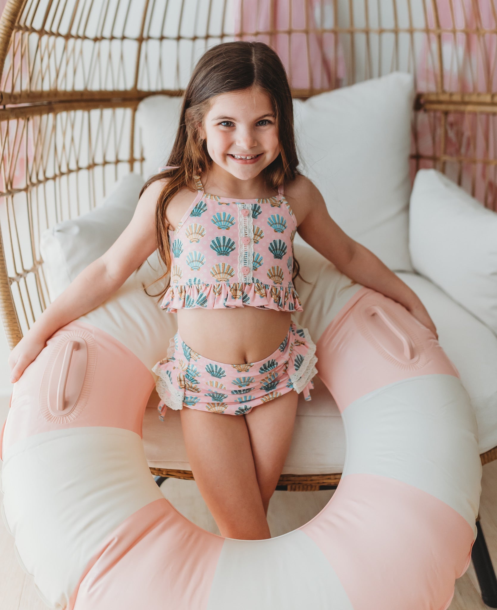 Seashell Sorbet High Waisted Bikini