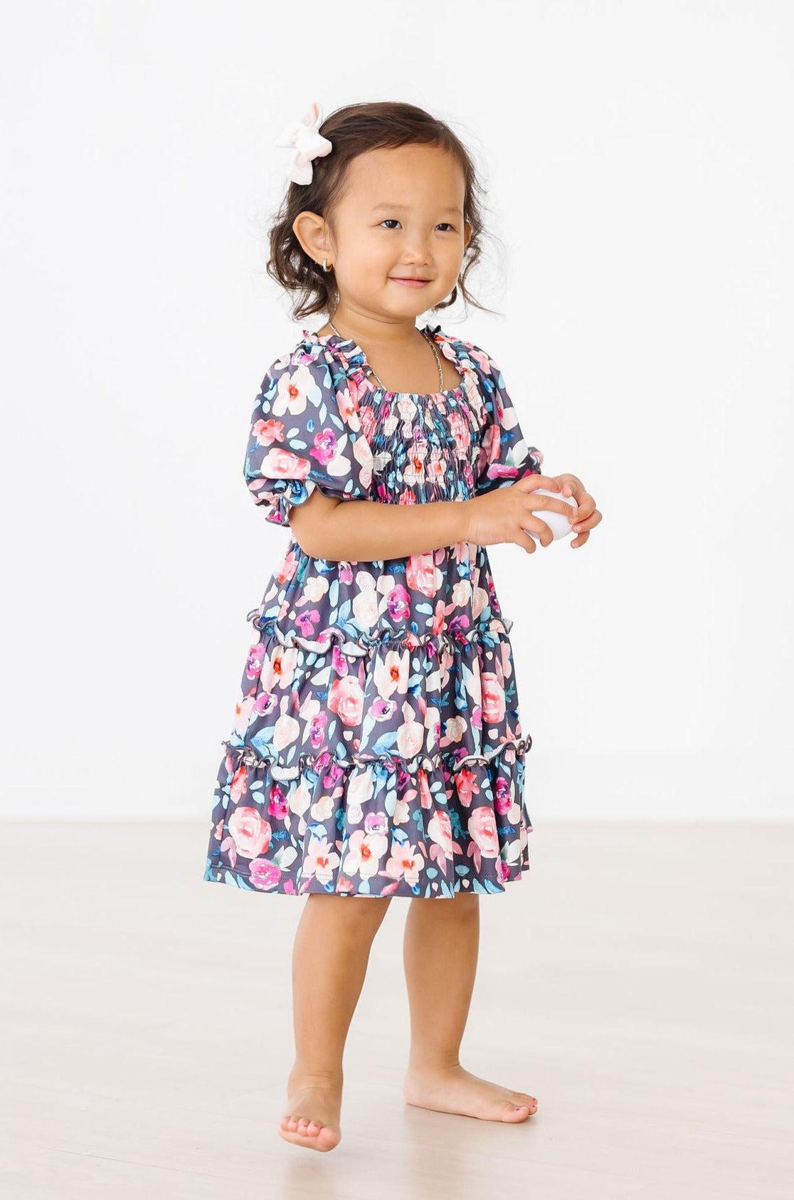 Beauty In Bloom Smocked Ruffle Dress