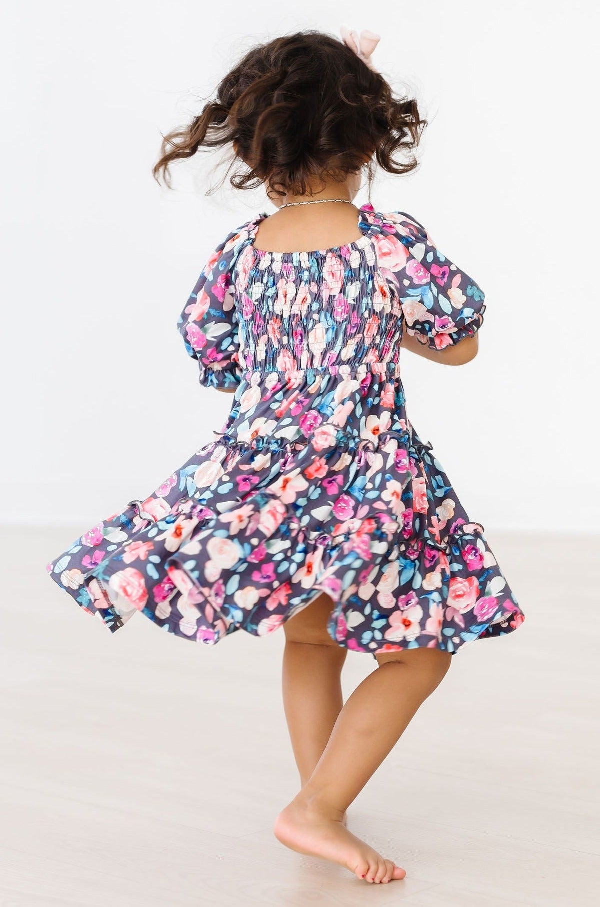 Beauty In Bloom Smocked Ruffle Dress