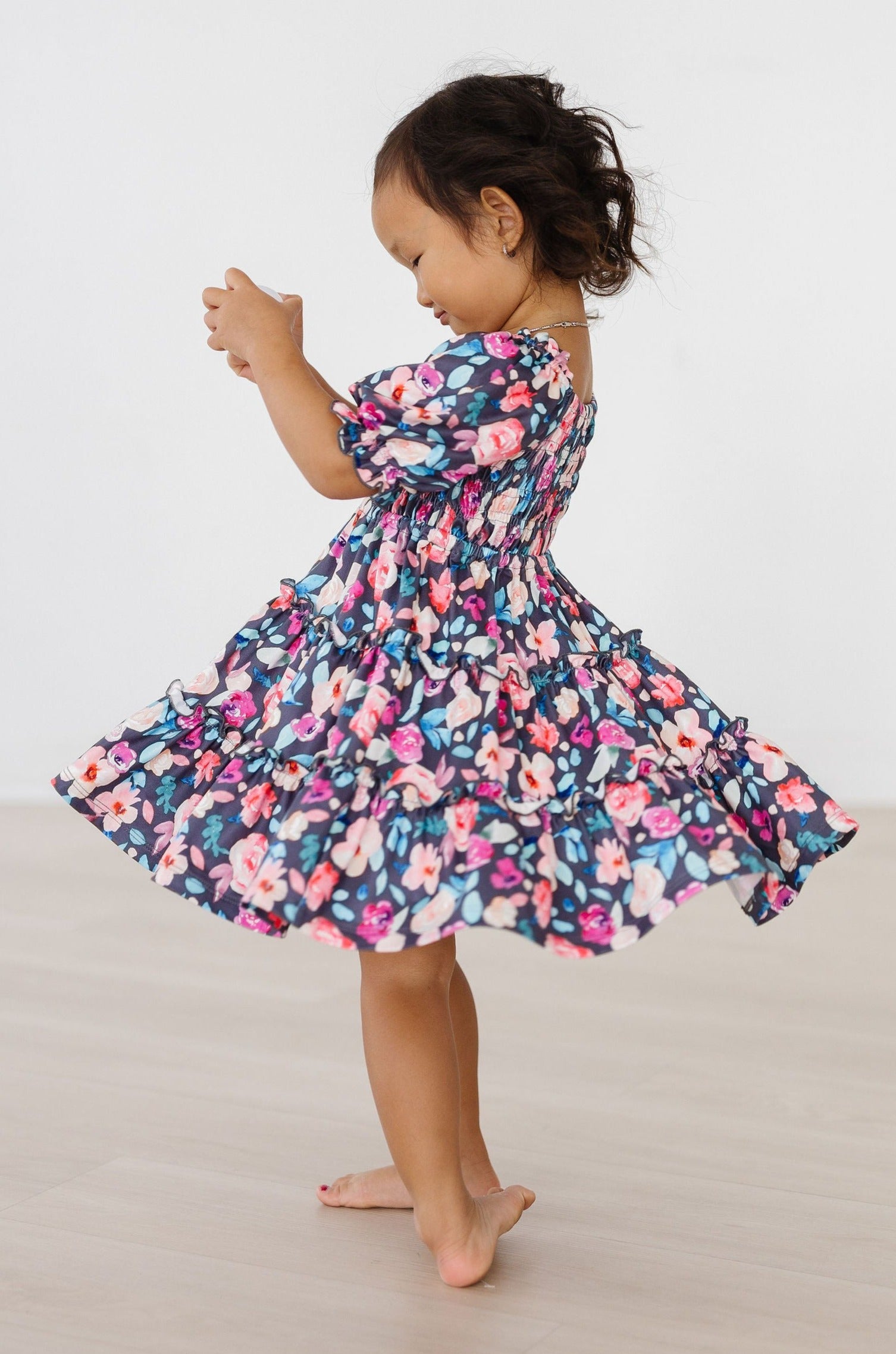 Beauty In Bloom Smocked Ruffle Dress