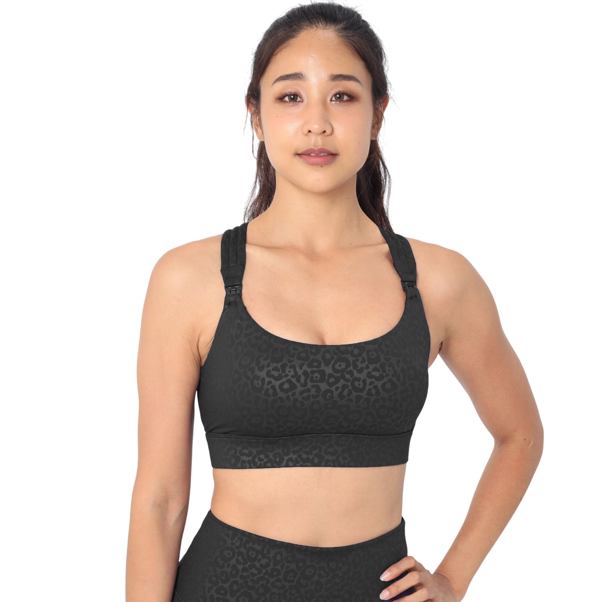 Chloé 4 Running Nursing & Pumping Sports Bra (black Cheetah)