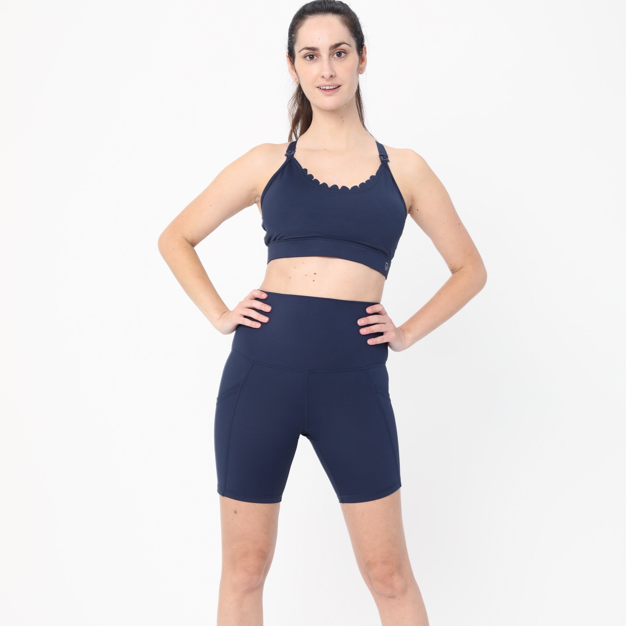Lucie - Hiit Scalloped High Impact Nursing Sports Bra (night Sky)