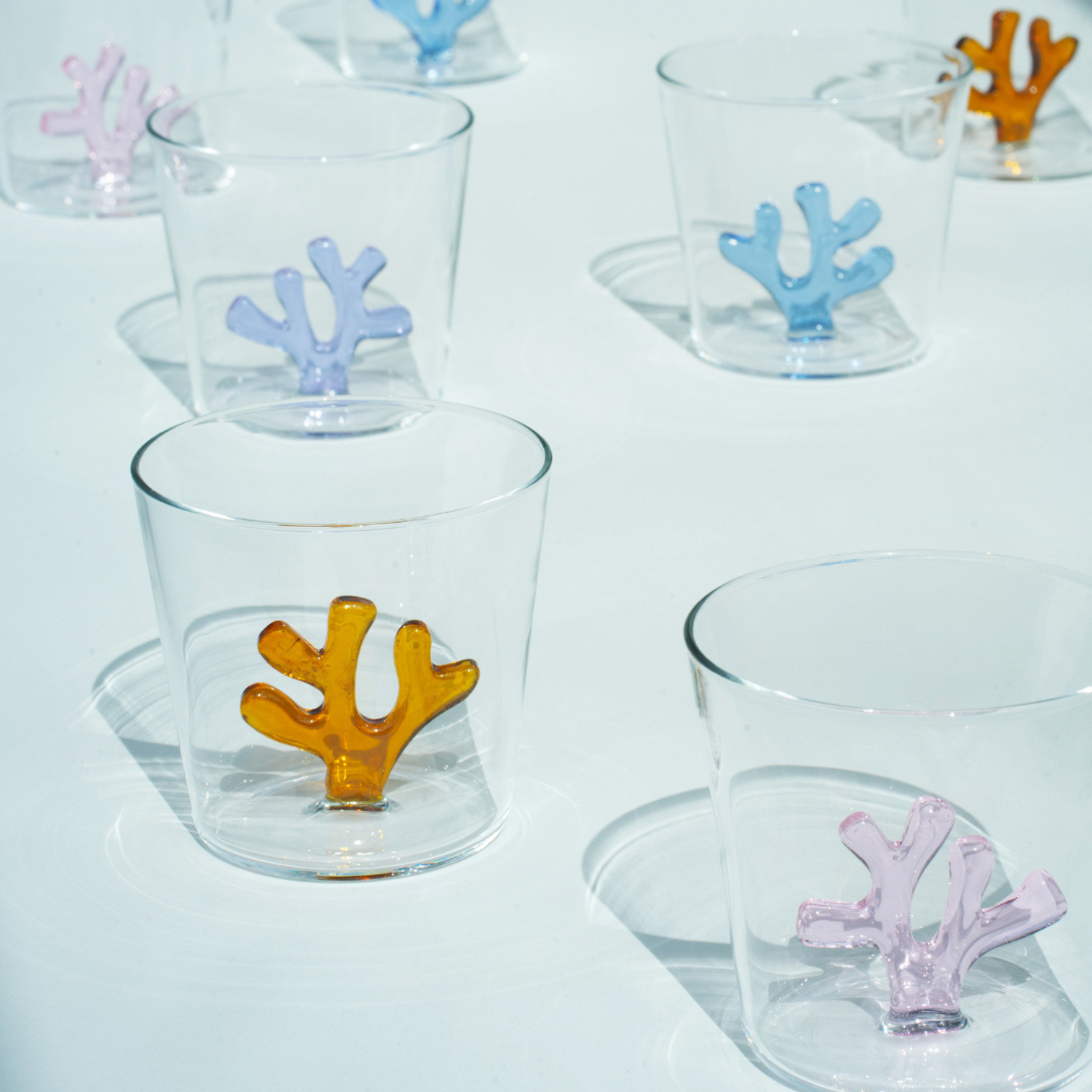 Whimsical Water Tumbler Glasses