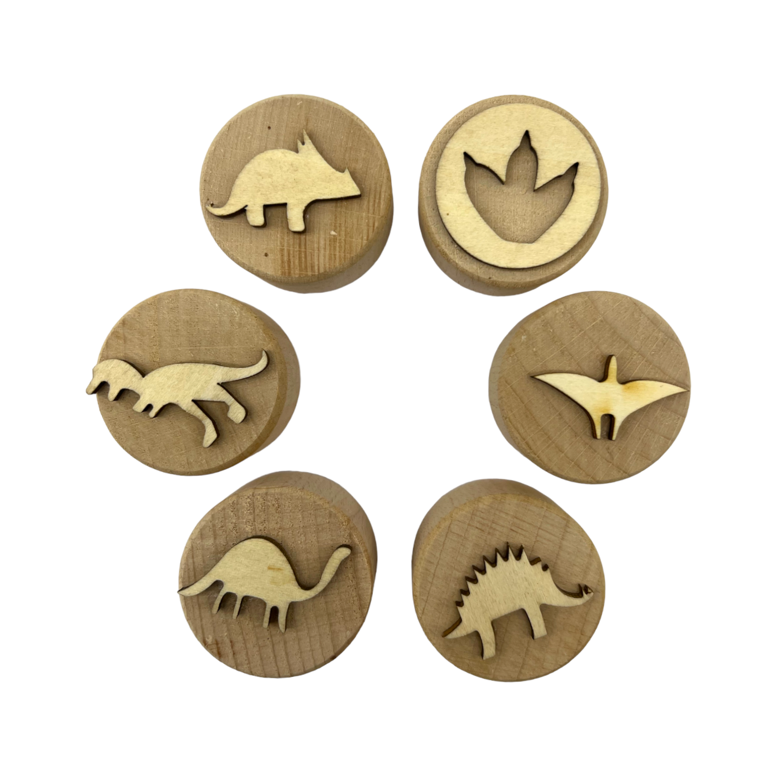 **pre-order (ships In 3-4 Weeks)**wooden Playdough Stampers Set