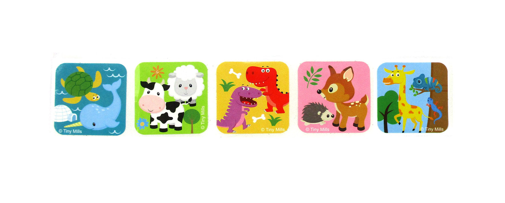 Animal Stickers 100 Stickers/dispenser, Pack Of 1, 6 Or 12 Dispensers