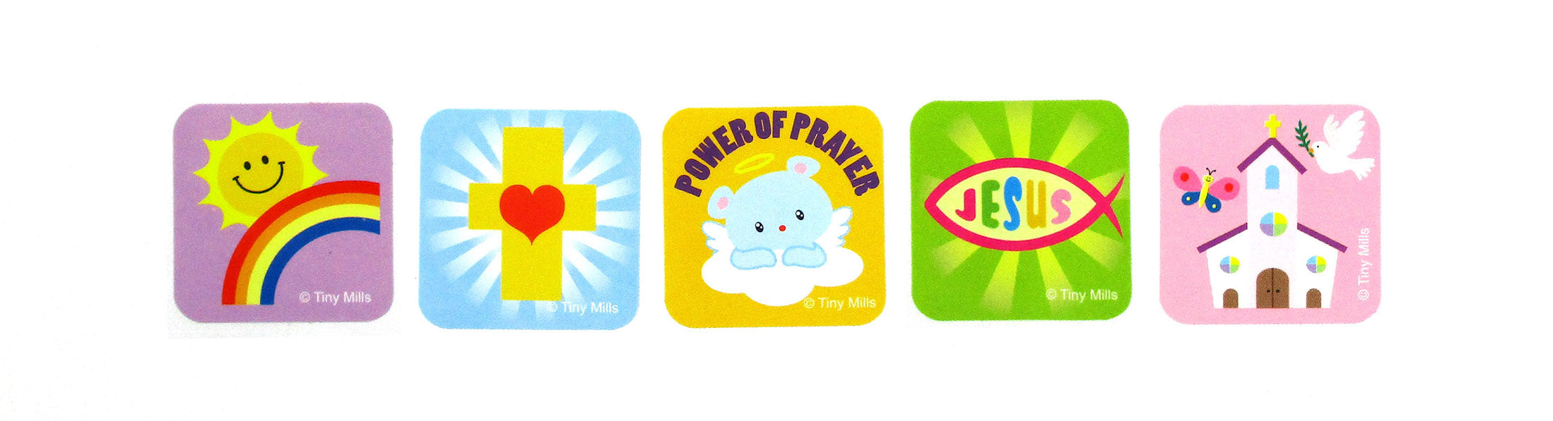 Religious Stickers 100 Stickers/dispenser, Pack Of 1, 6 Or 12 Dispensers