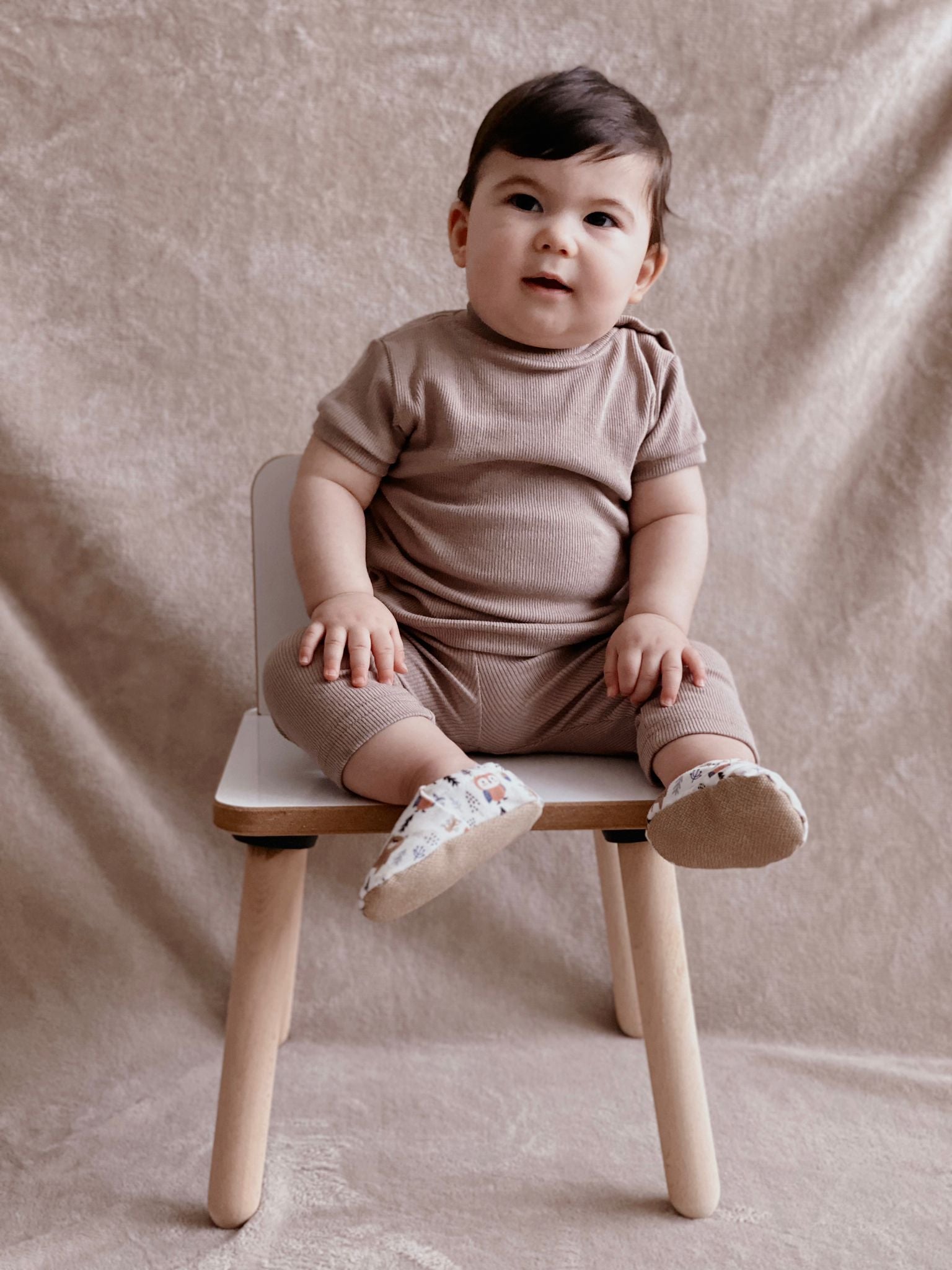 Ella Bonna Non-slip Sole Forest Animals Patterned Baby Booties, Home Boot Slippers Nursery Shoes