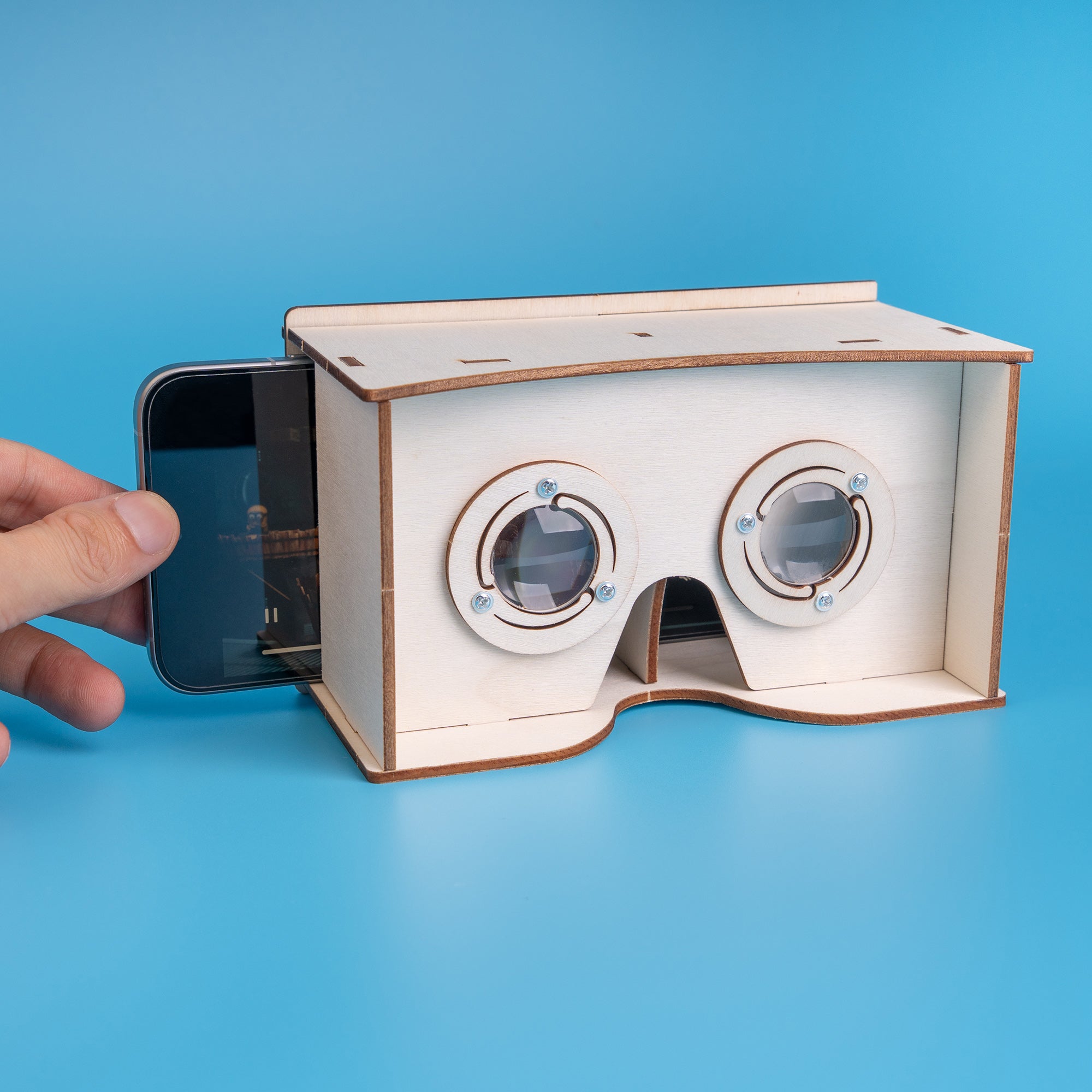 Diy Wooden Vr Headset Kit – Build Your Own Smartphone Virtual Reality Viewer