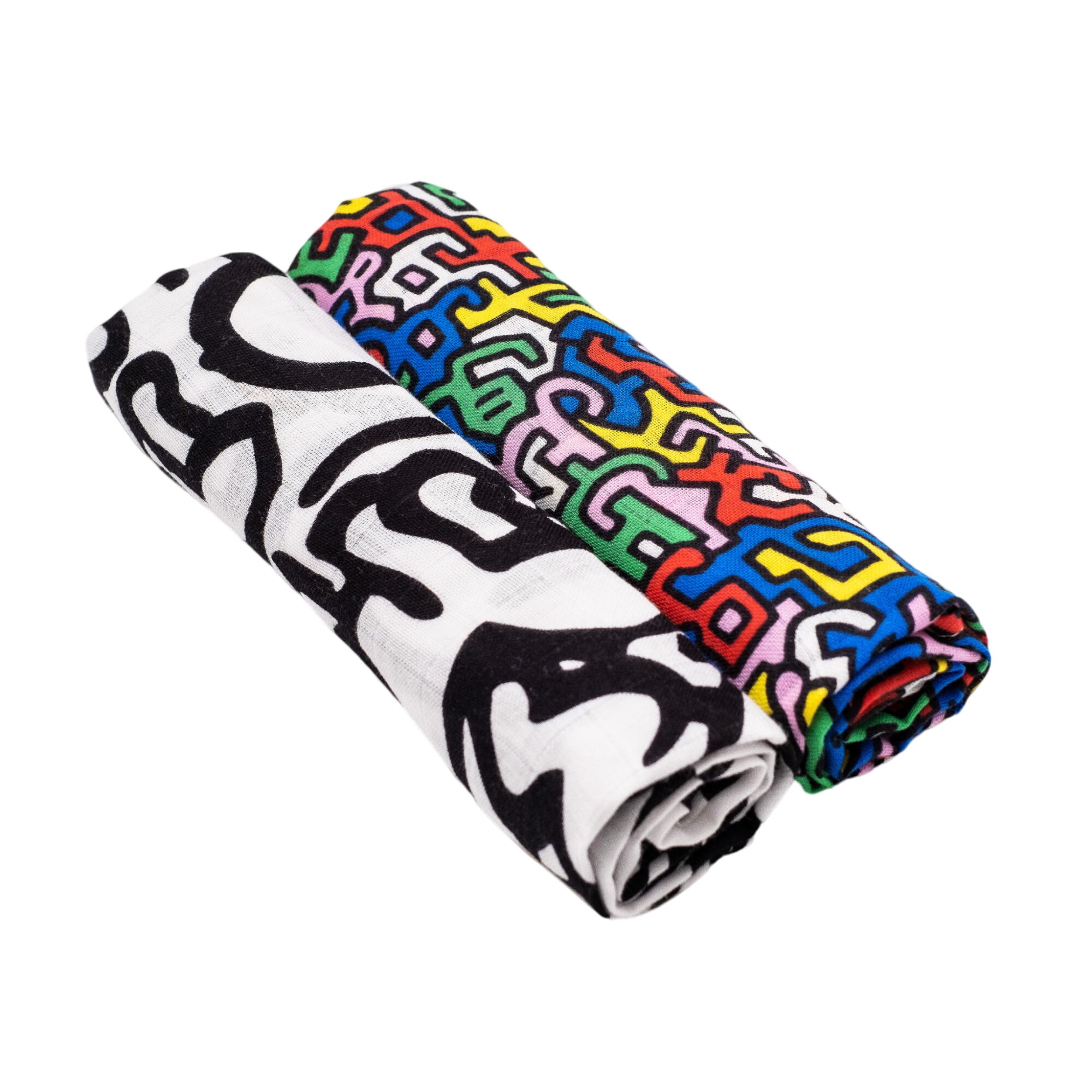 Etta Loves X Keith Haring 2-pack Muslin Squares - For 0 To 4 Months & 5+ Month Old Babies