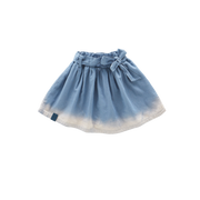 Denim Skirt With Belt | Light Blue