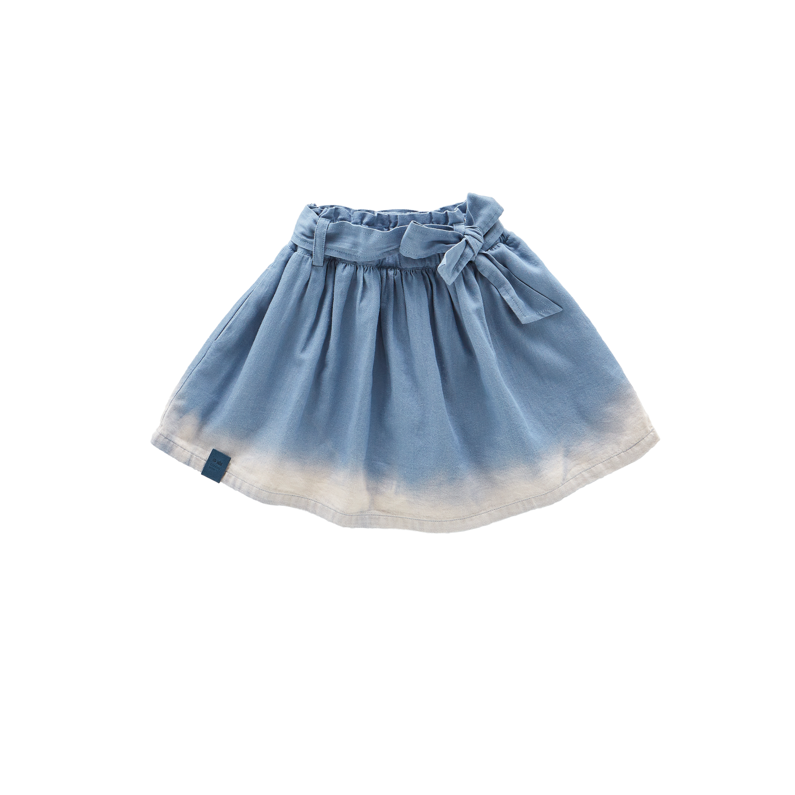 Denim Skirt With Belt | Light Blue