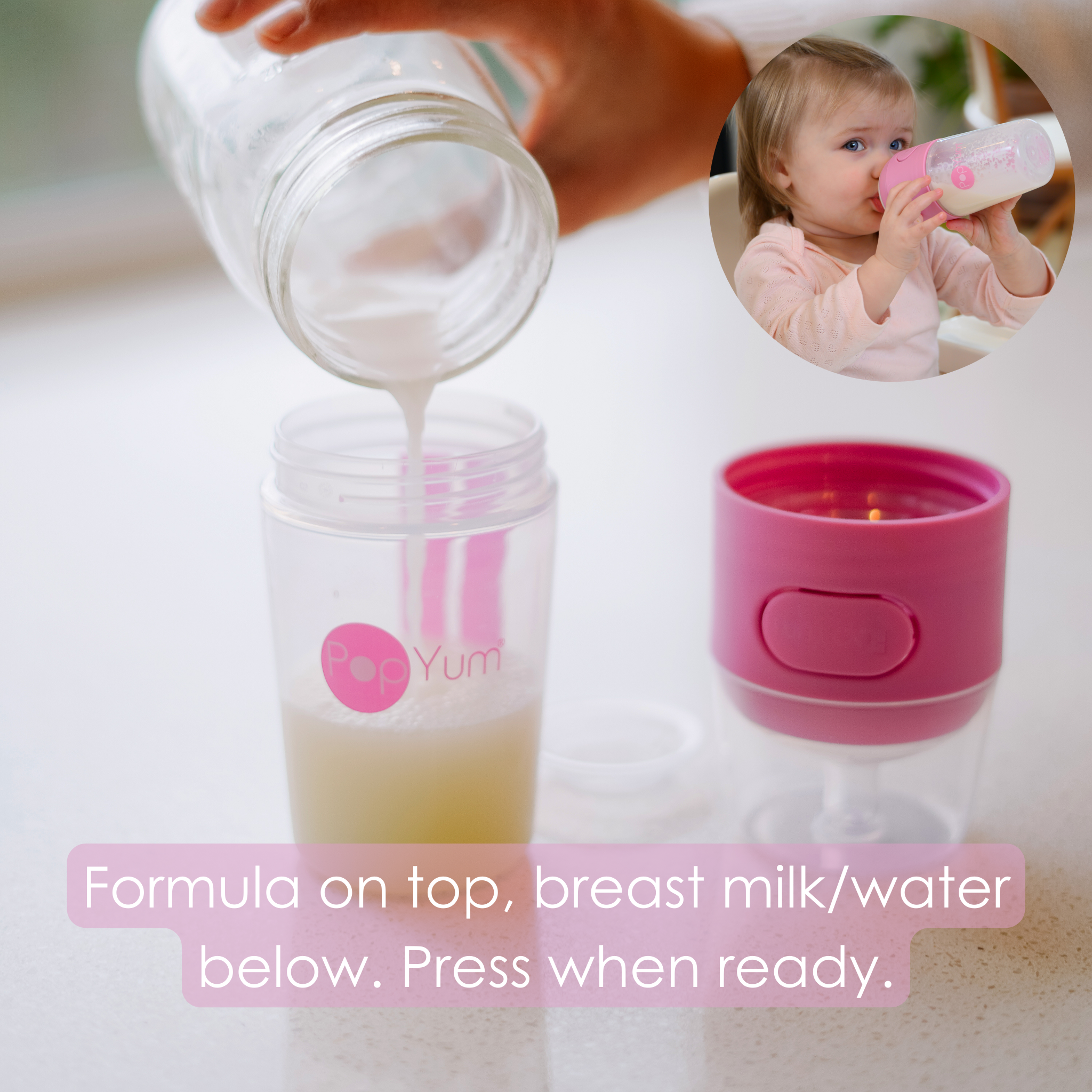 Popyum 9oz Anti-colic Baby Bottle For Breast And Formula Feeding, Orange, #2 Medium Flow Nipples