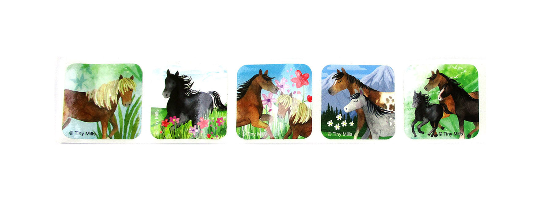 Horse Stickers 100 Stickers/dispenser, Pack Of 1, 6 Or 12 Dispensers