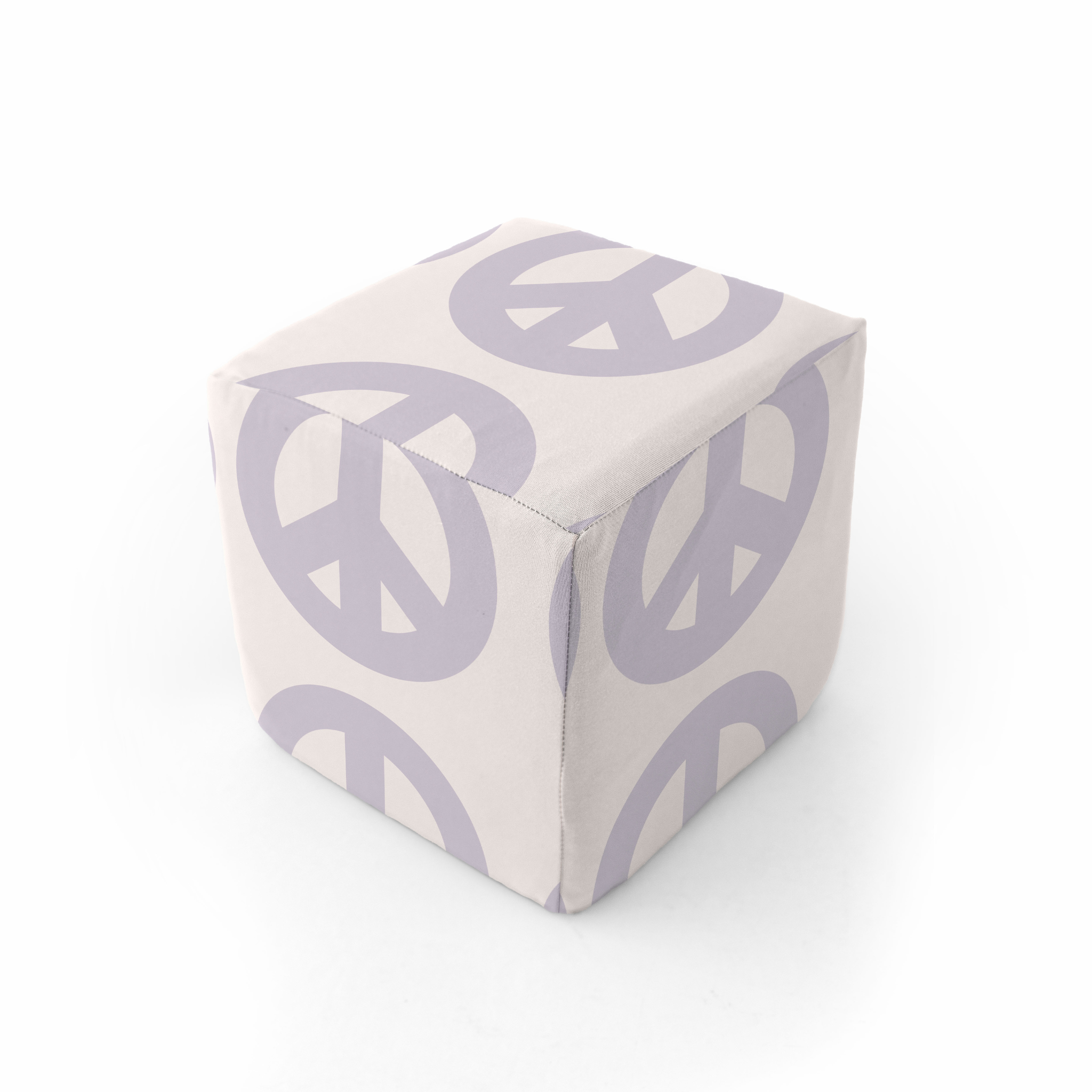 Cream Peace Sign Play Cube