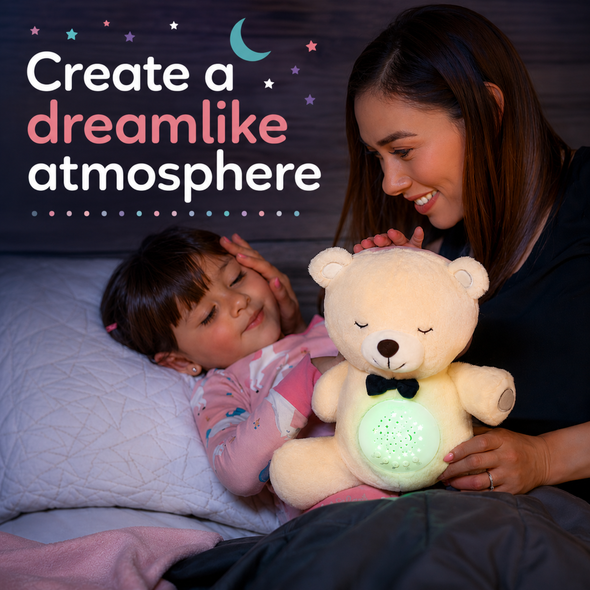 Lumipets Bear - Nursery Sound Soother Bear Night Light