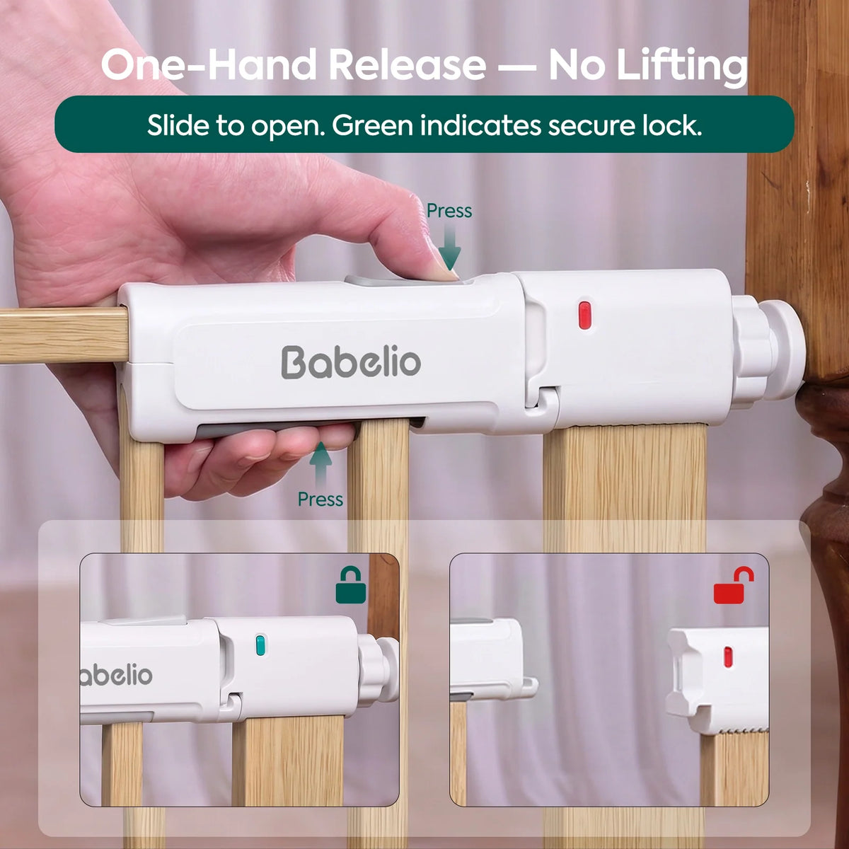 Pressguard Ⅱ | Upgrade Pressure-mounted Safety Baby Gate For Doorways & Stairs
