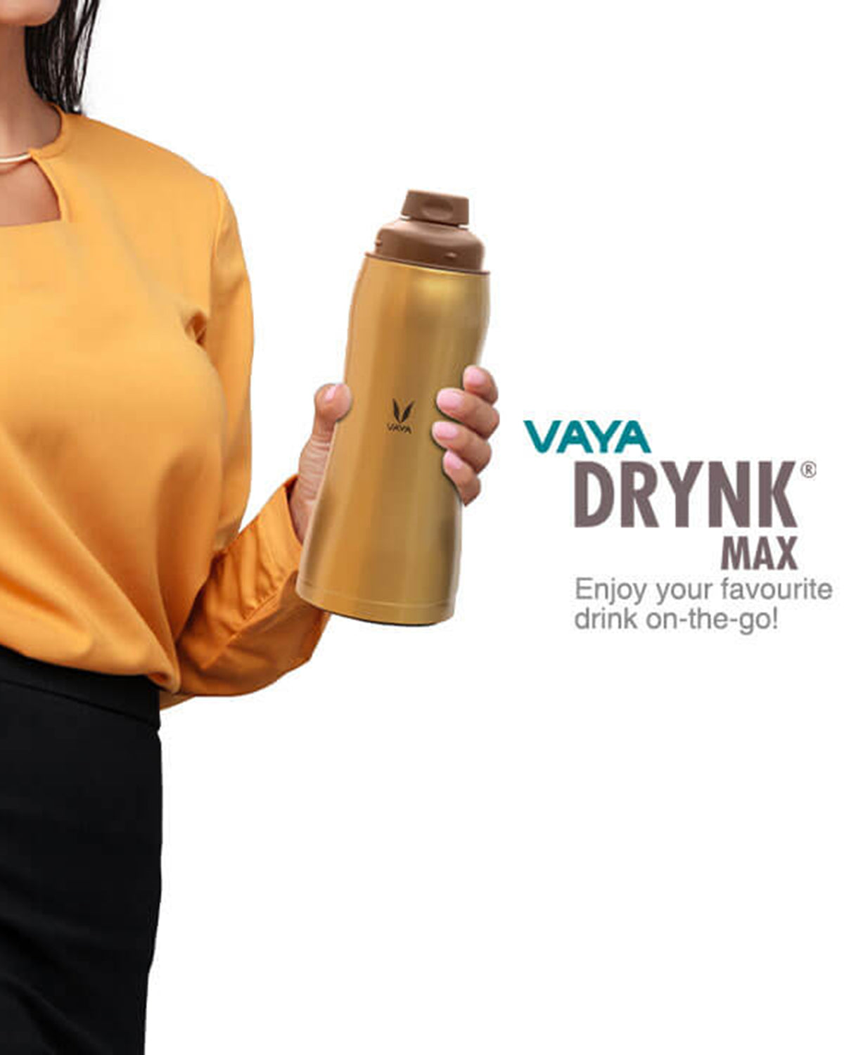 Vaya Drynk - 30.4 Fl. Oz - Turmeric - With Gulper Lid + 2 Cups