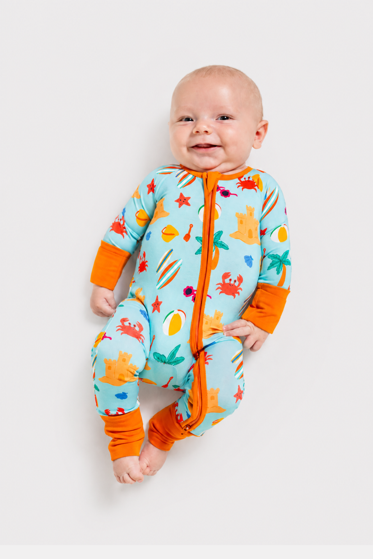 My First Beach Day:bamboo Onesies,soft, Ocean-themed Baby Outfit