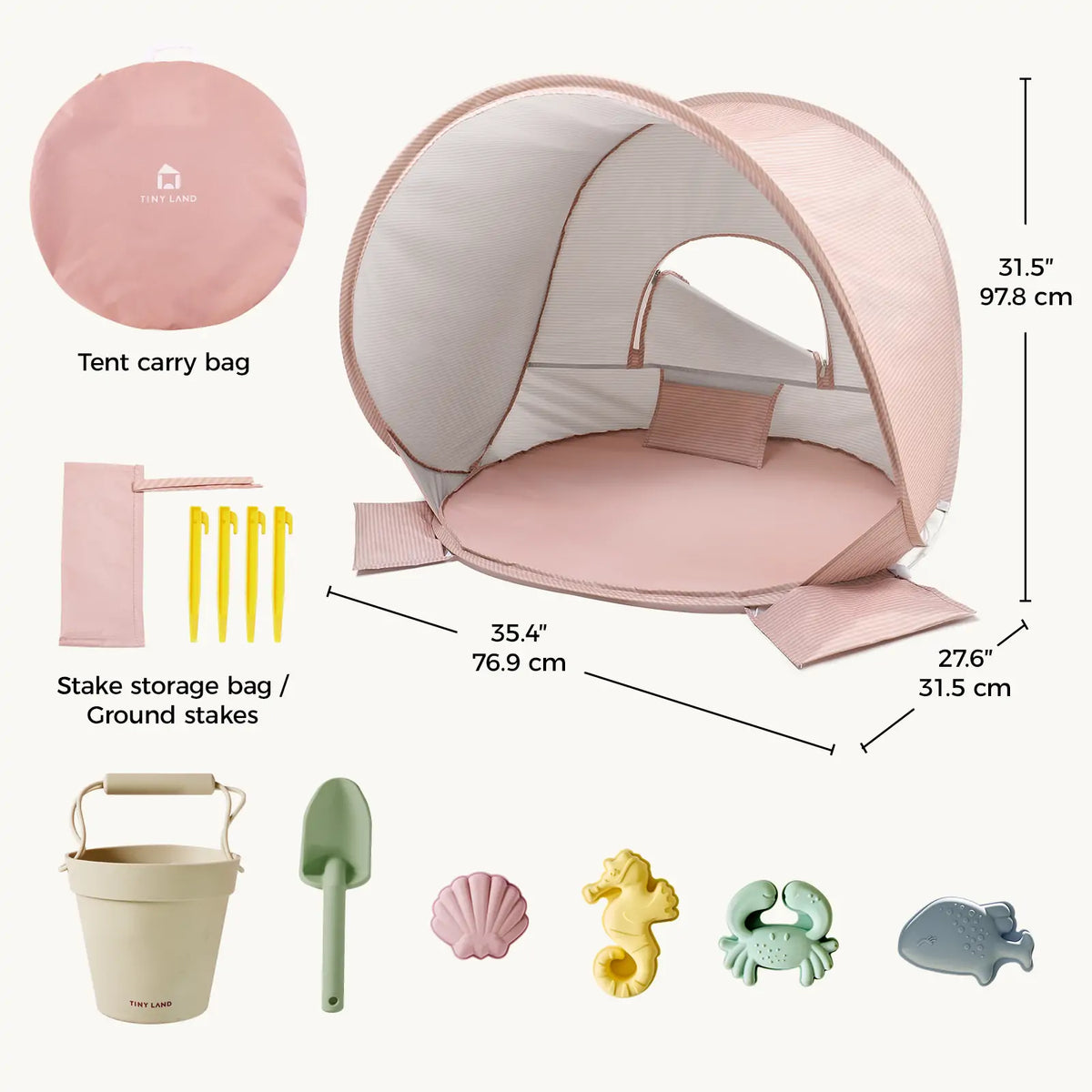 ® One-stop Beach Toy & Tent Set